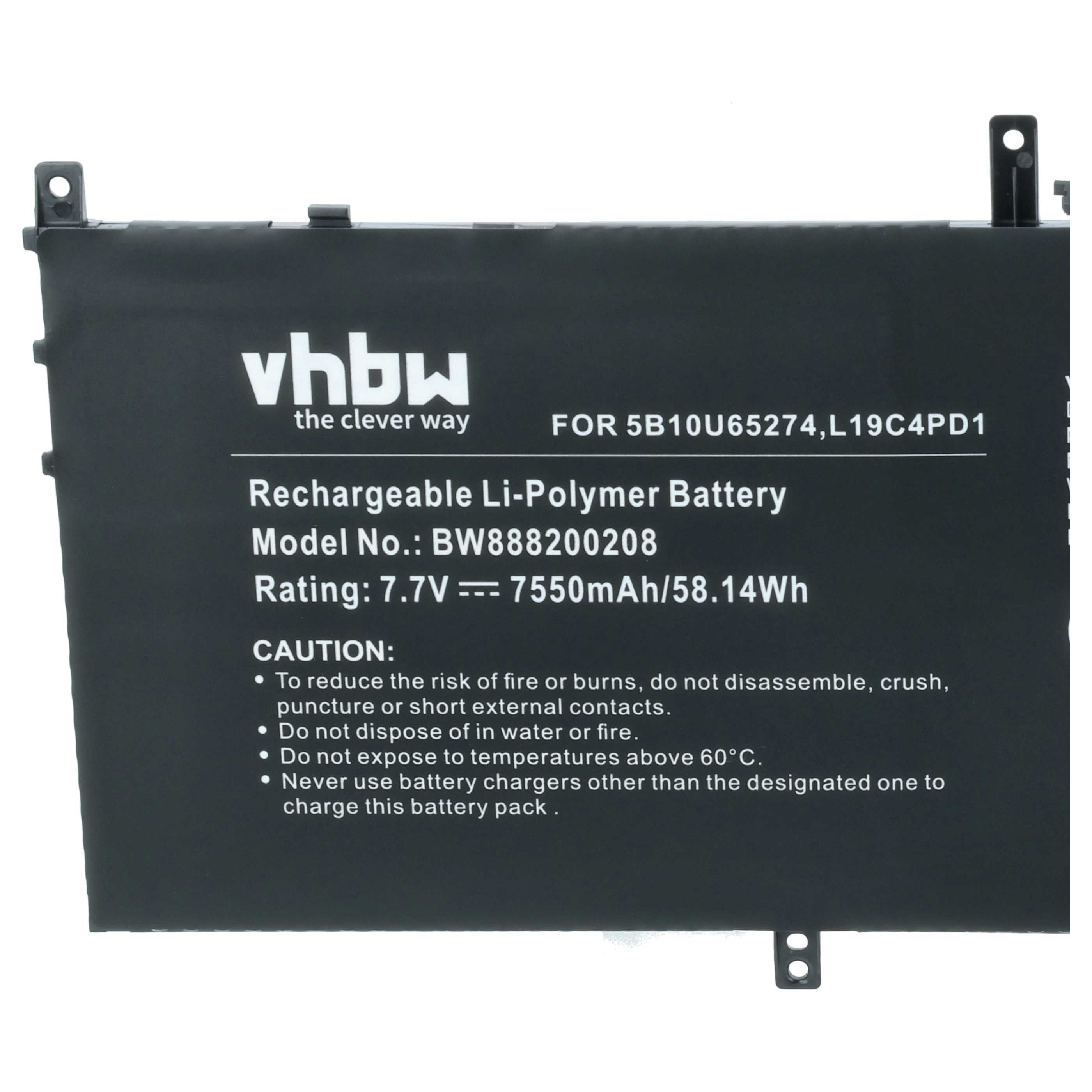 Akumulator do laptopa zamiennik Lenovo 5B10U65274, 5B10U65275, L19C4PD1, L19D4PD1 - 7550 mAh 7,7 V LiPo