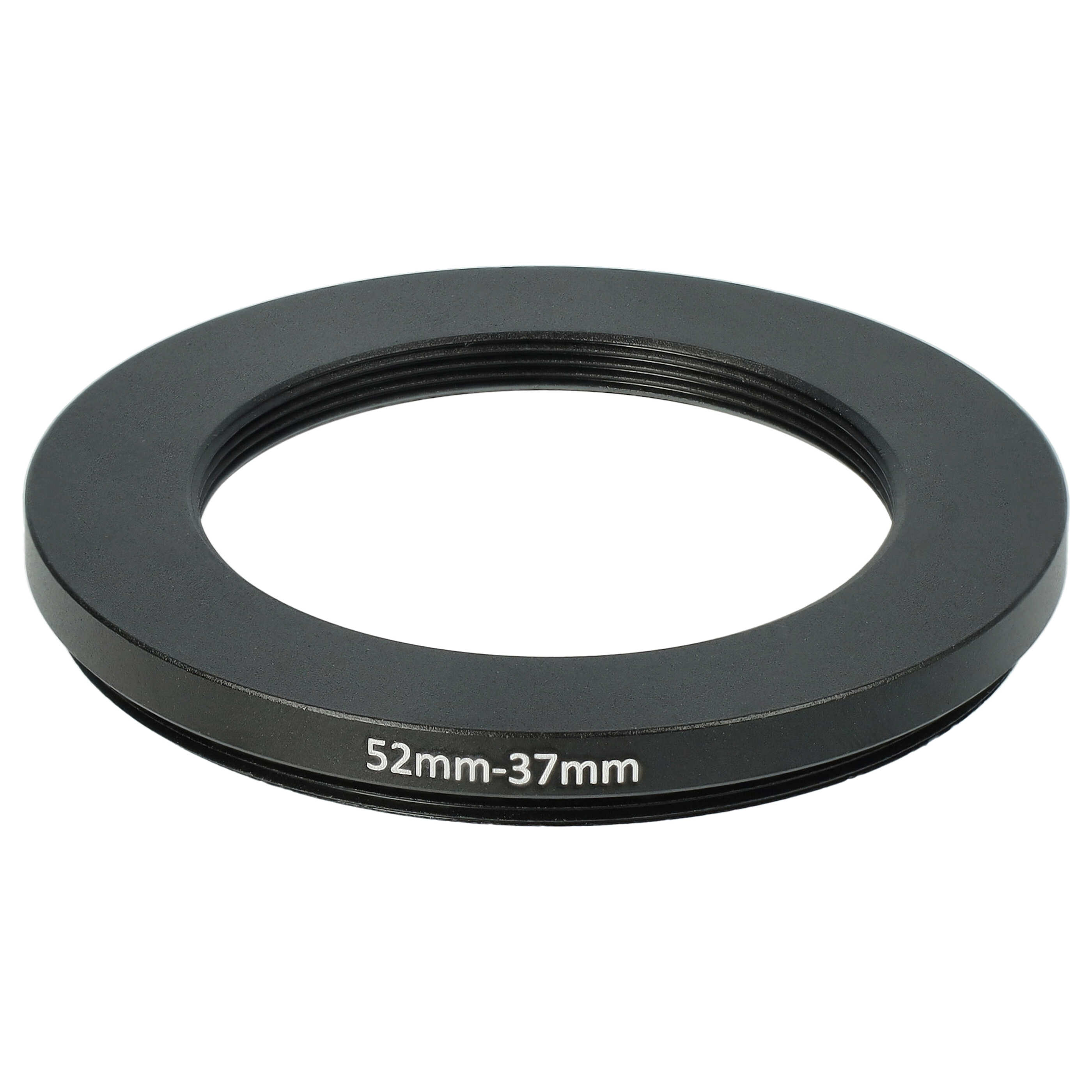 Anillo adaptador Step Down de 52 mm a 37 mm para objetivo de la cámara - Adaptador de filtro, metal, negro