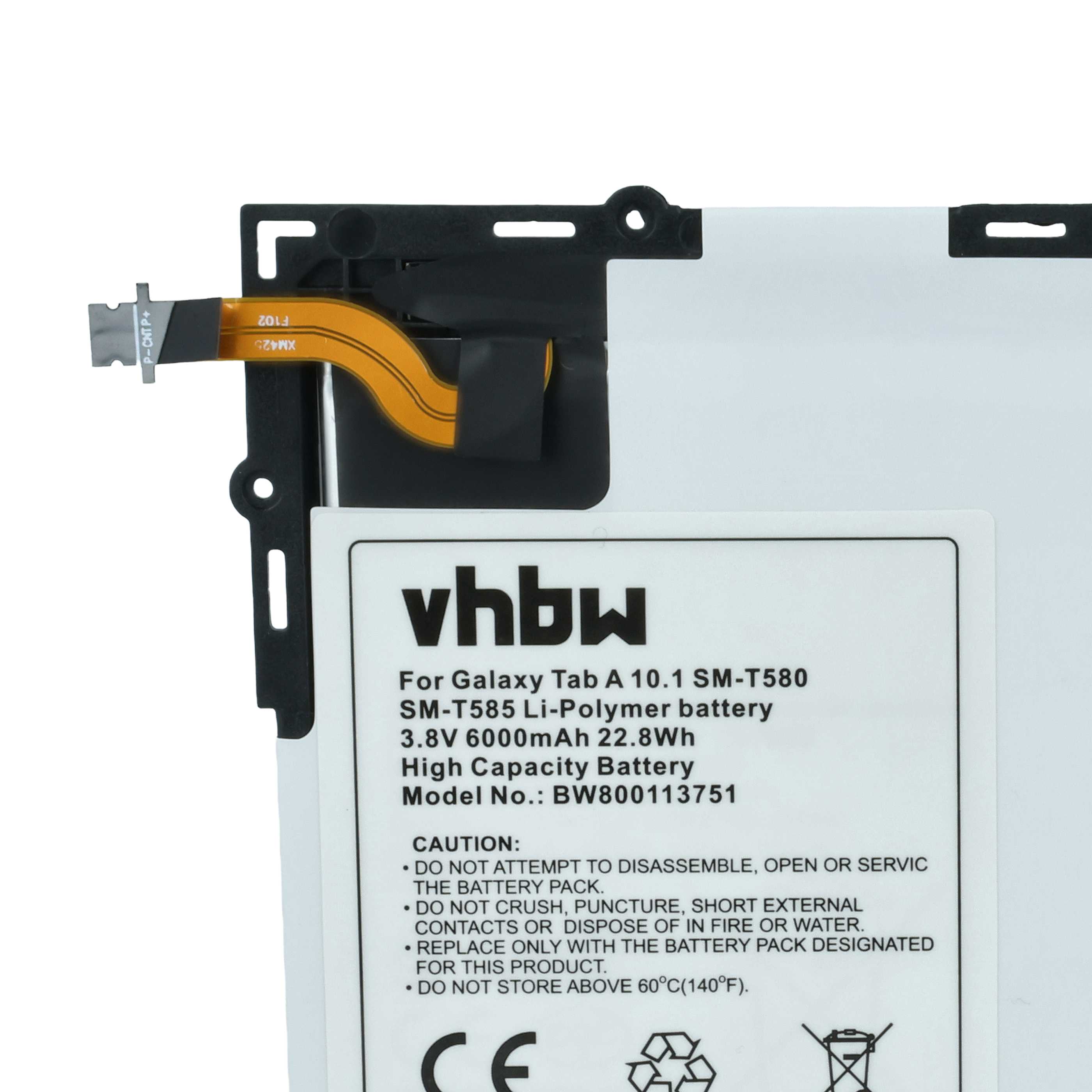Batteria per tablet sostituisce Samsung GH43-04628A, EB-BT585ABE, EB-BT585ABA - 6000mAh 3,8V Li-Poly