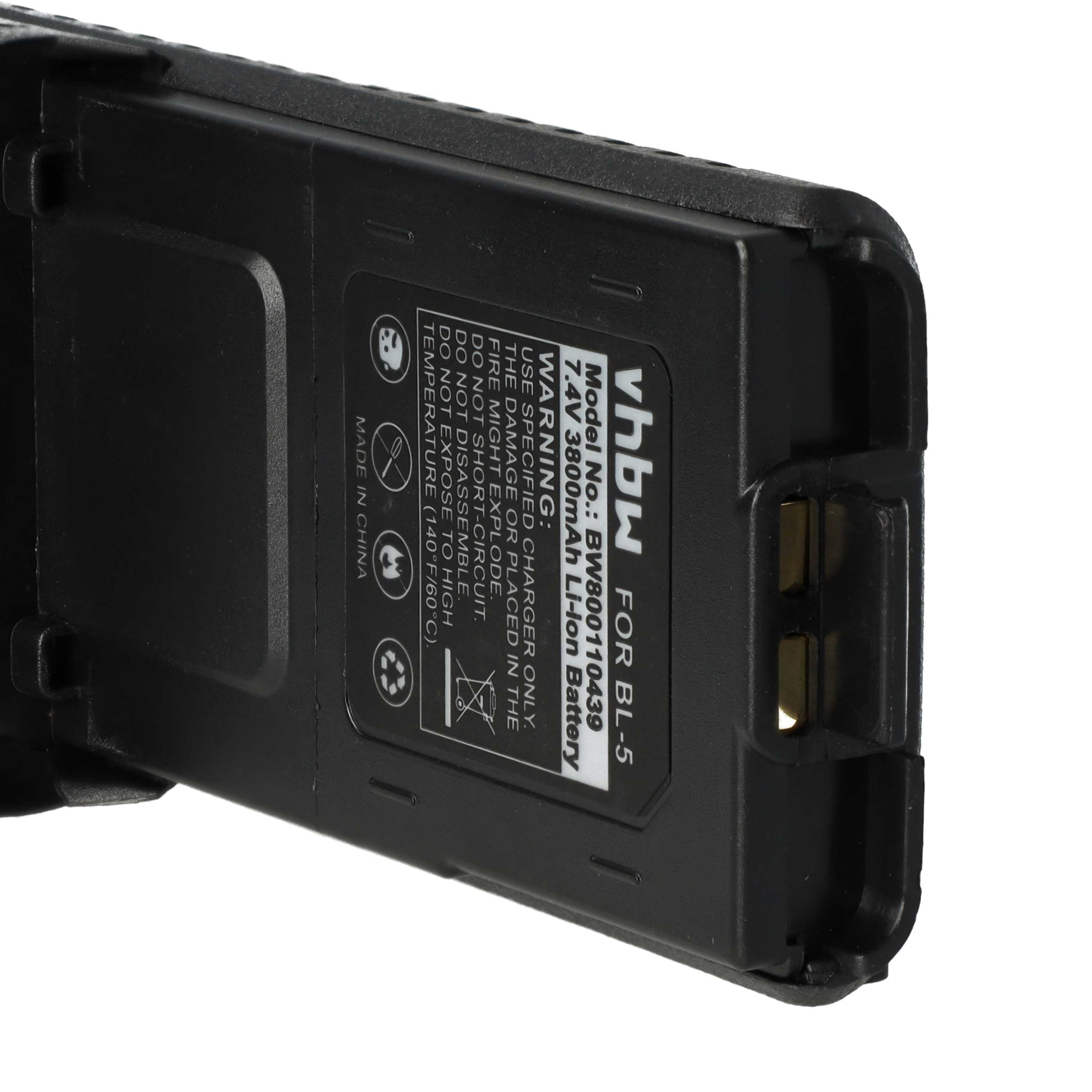 Radio Battery replaces Baofeng BL-5 - 3800 mAh 7.4 V Li-Ion