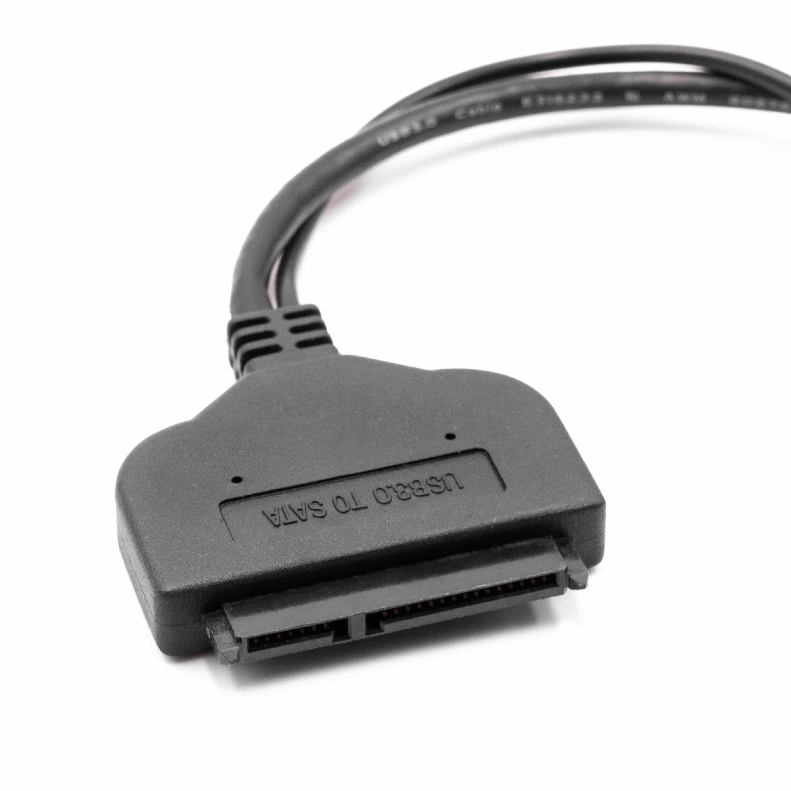 SATA III zu USB 3.0 Adapter Festplattenkabel Anschlusskabel für HDD, SSD Festplatten, Plug & Play fähig schwar