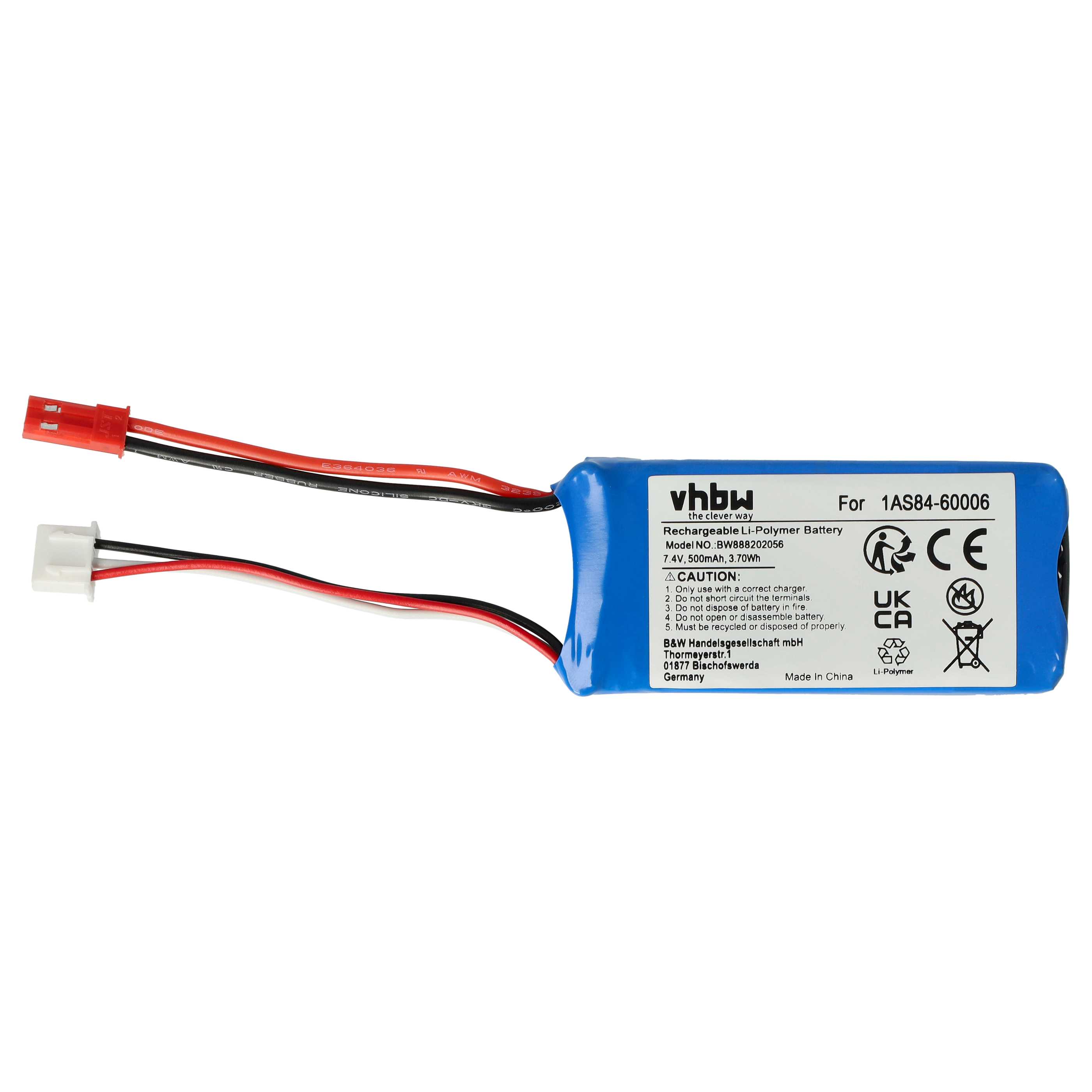 Batterie modèle radio-télécommandé - 610mAh 7,4V Li-polymère, BEC