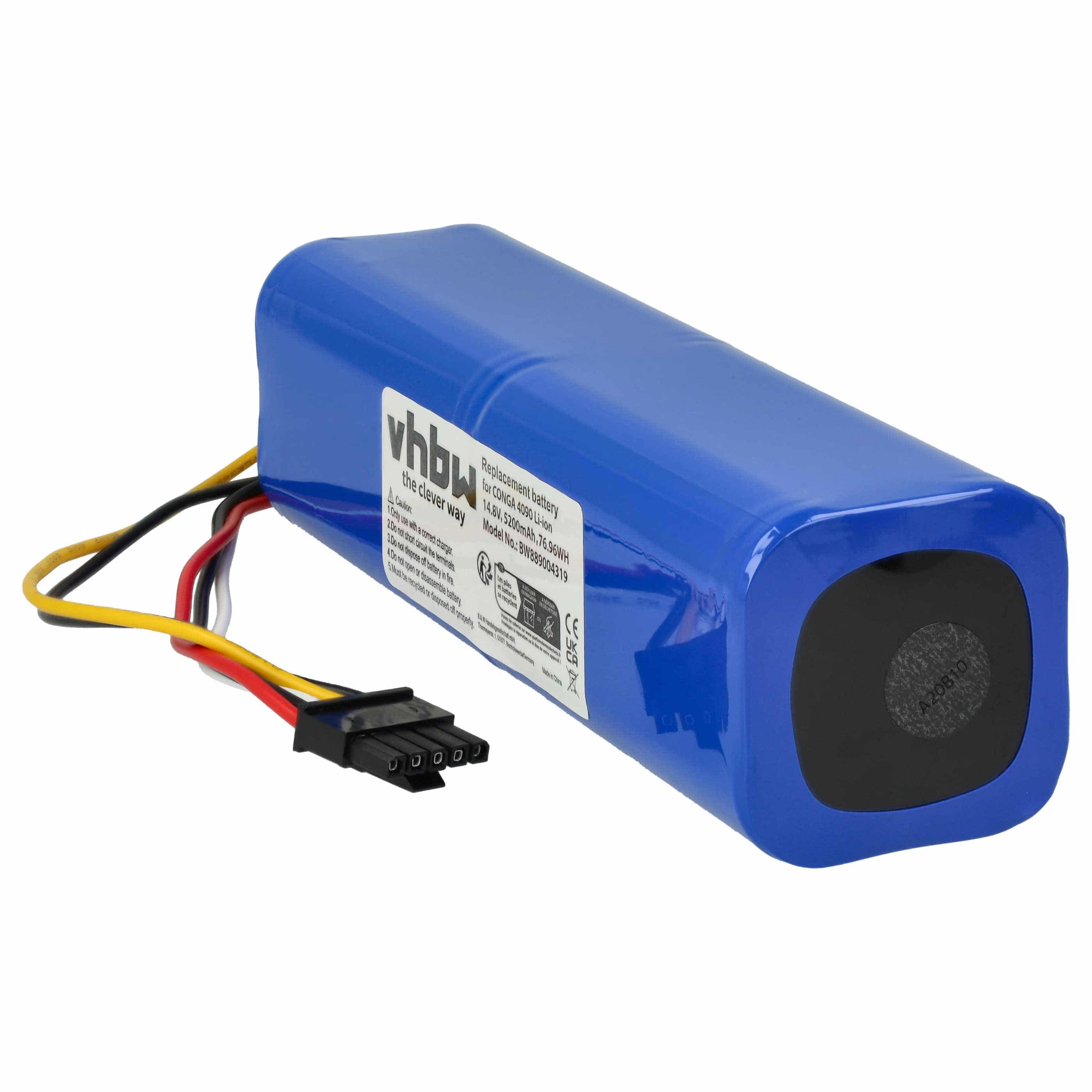 Battery replaces Cecotec 49CE5402, 80694 for Cecotec 5200mAh, 14.8V, Li-Ion
