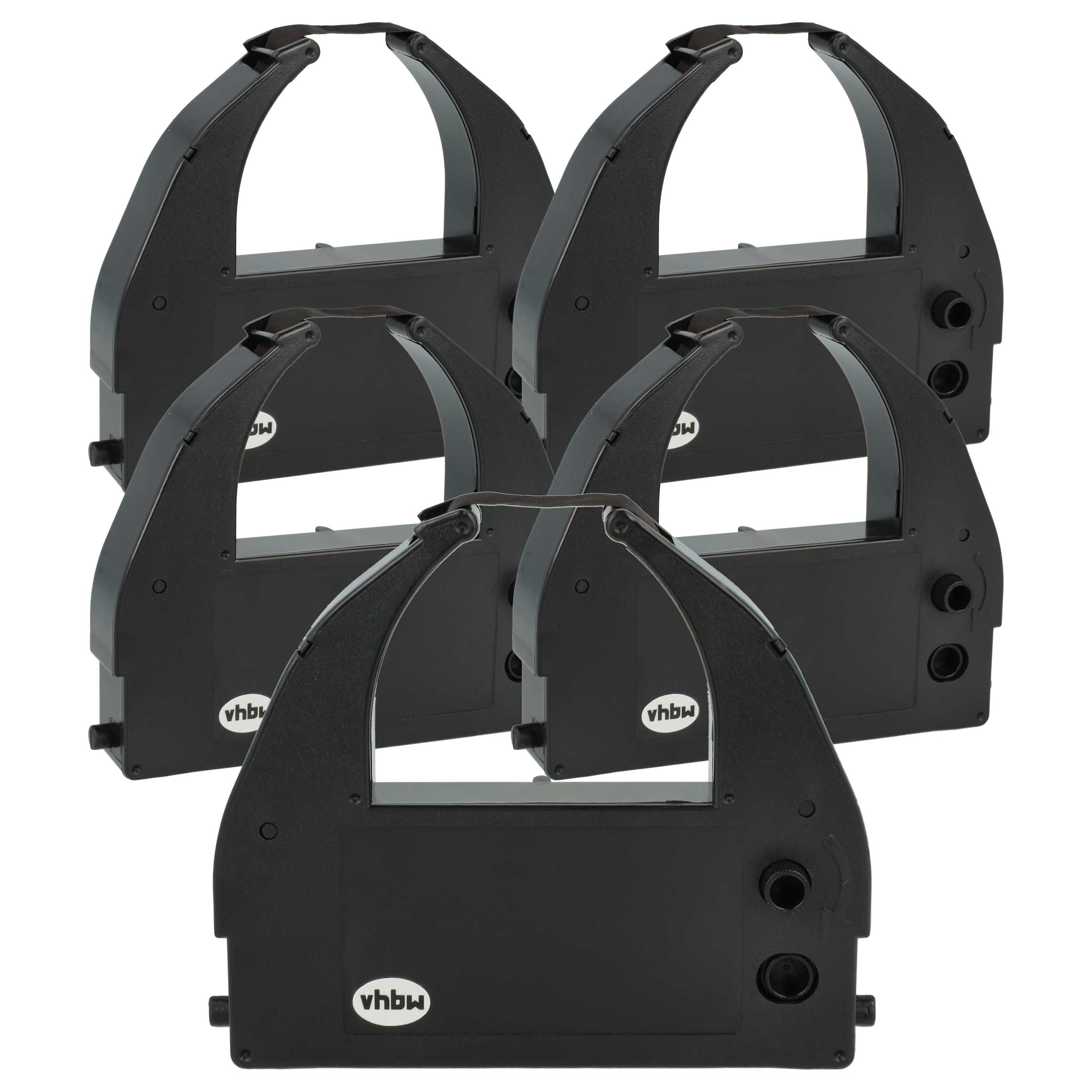 5x Ink Ribbon replaces Amano C-872304 for Dot Matrix, Receipt Printer - Black