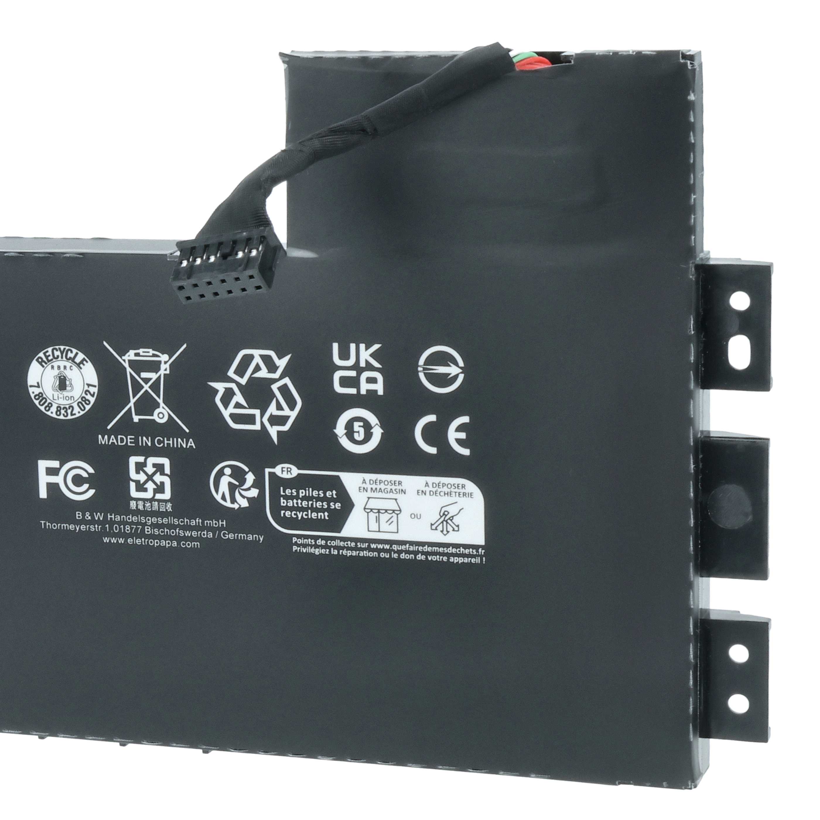 Akumulator do laptopa zamiennik HP 808398-2C1, 808398-2B1, 808398-2B2 - 7700 mAh 11,4 V LiPo, czarny
