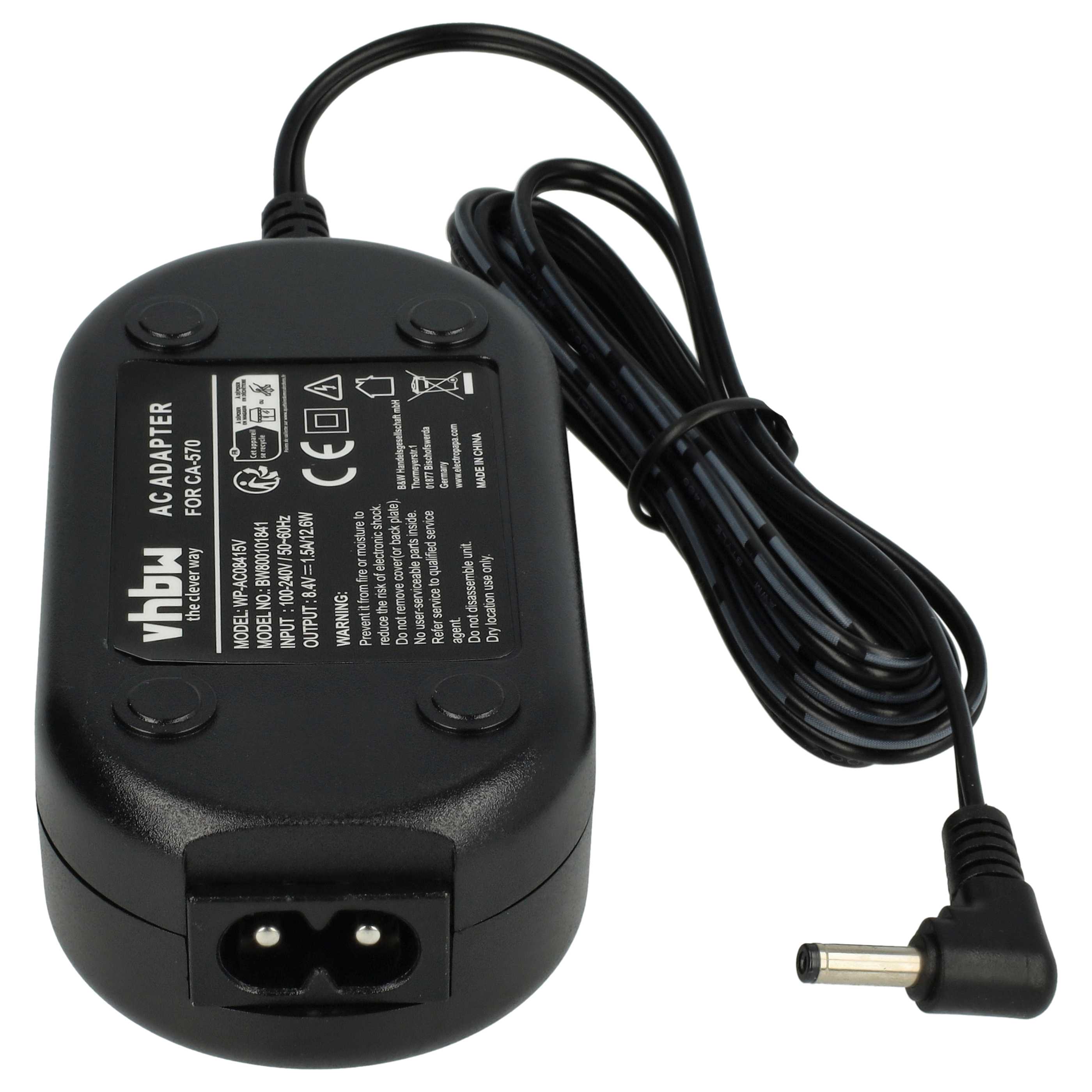 Power Supply replaces CA-570K CA570 CA570K CA-570 for Camera - 2 m, 8.4 V 1.5 A