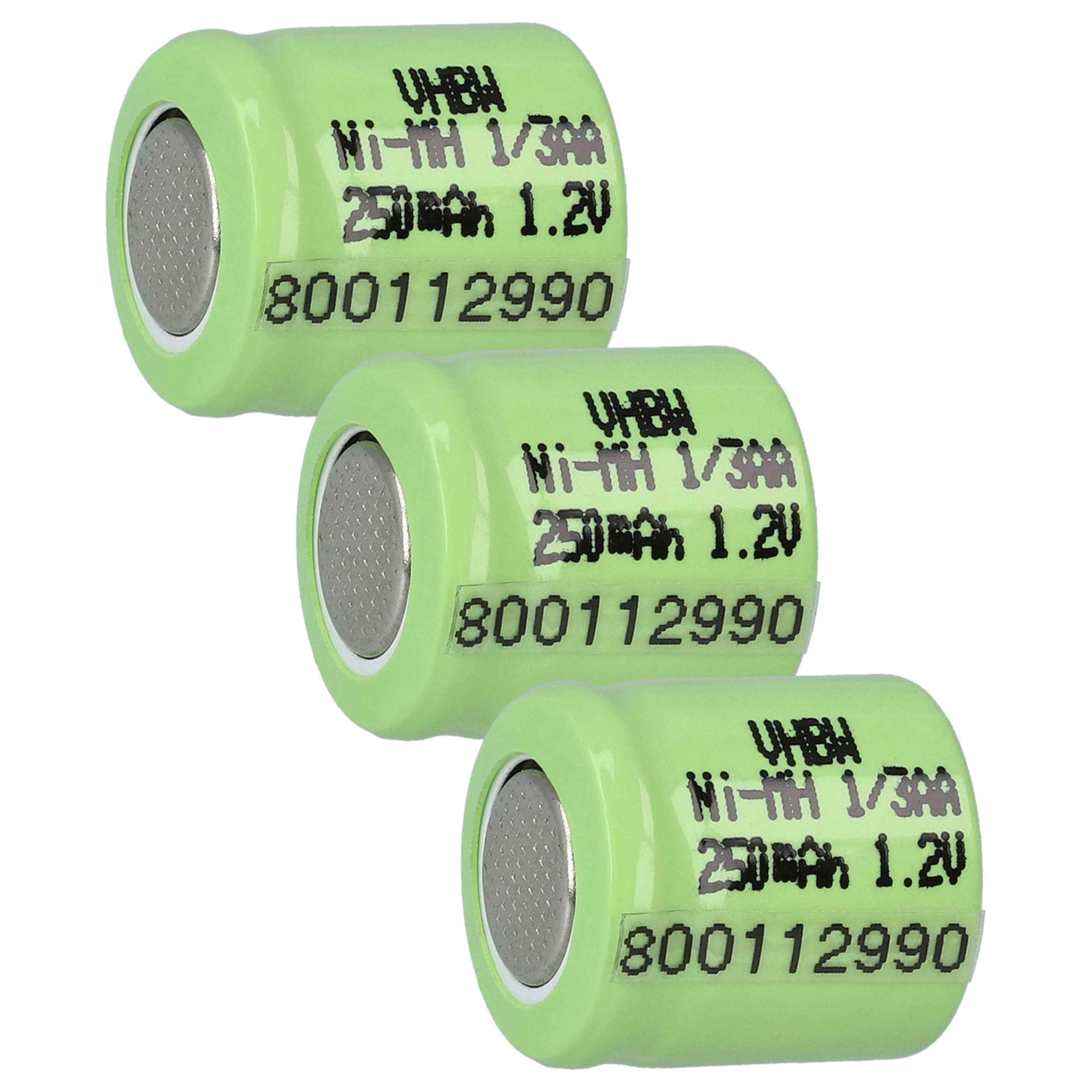 Batterie (3 pcs.) remplace 1/3AA modèle radio-télécommandé - 250mAh 1,2V NiMH