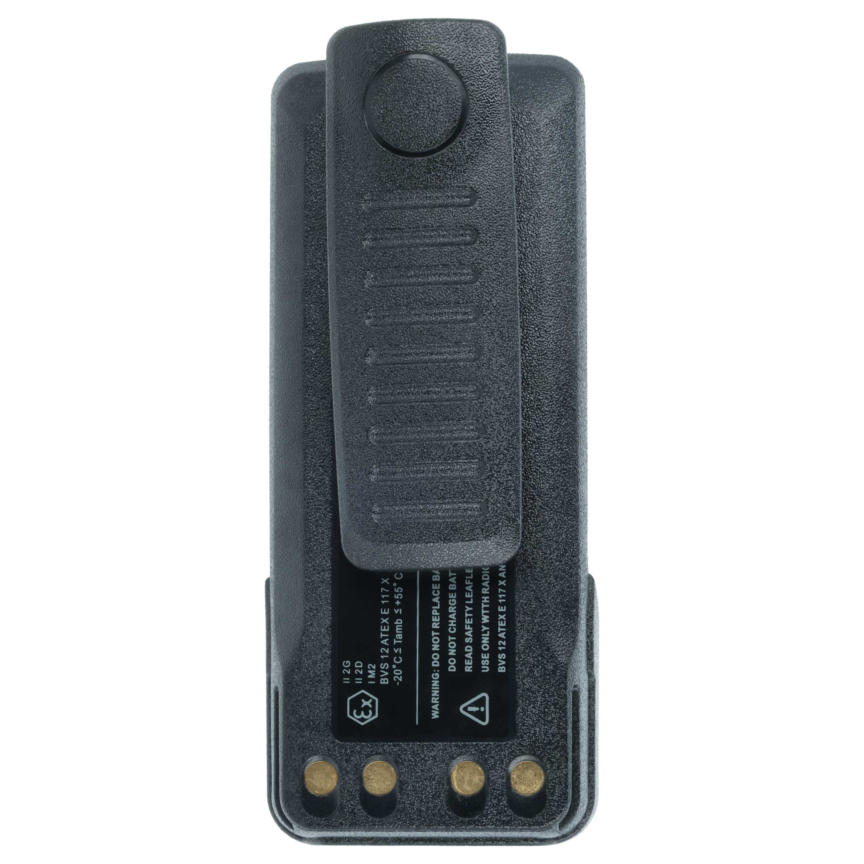 Radio 2x Battery replaces Motorola NNTN8359A, NNTN8359, NNTN8359C - 2000 mAh 7.4 V Li-Ion + Belt Clip