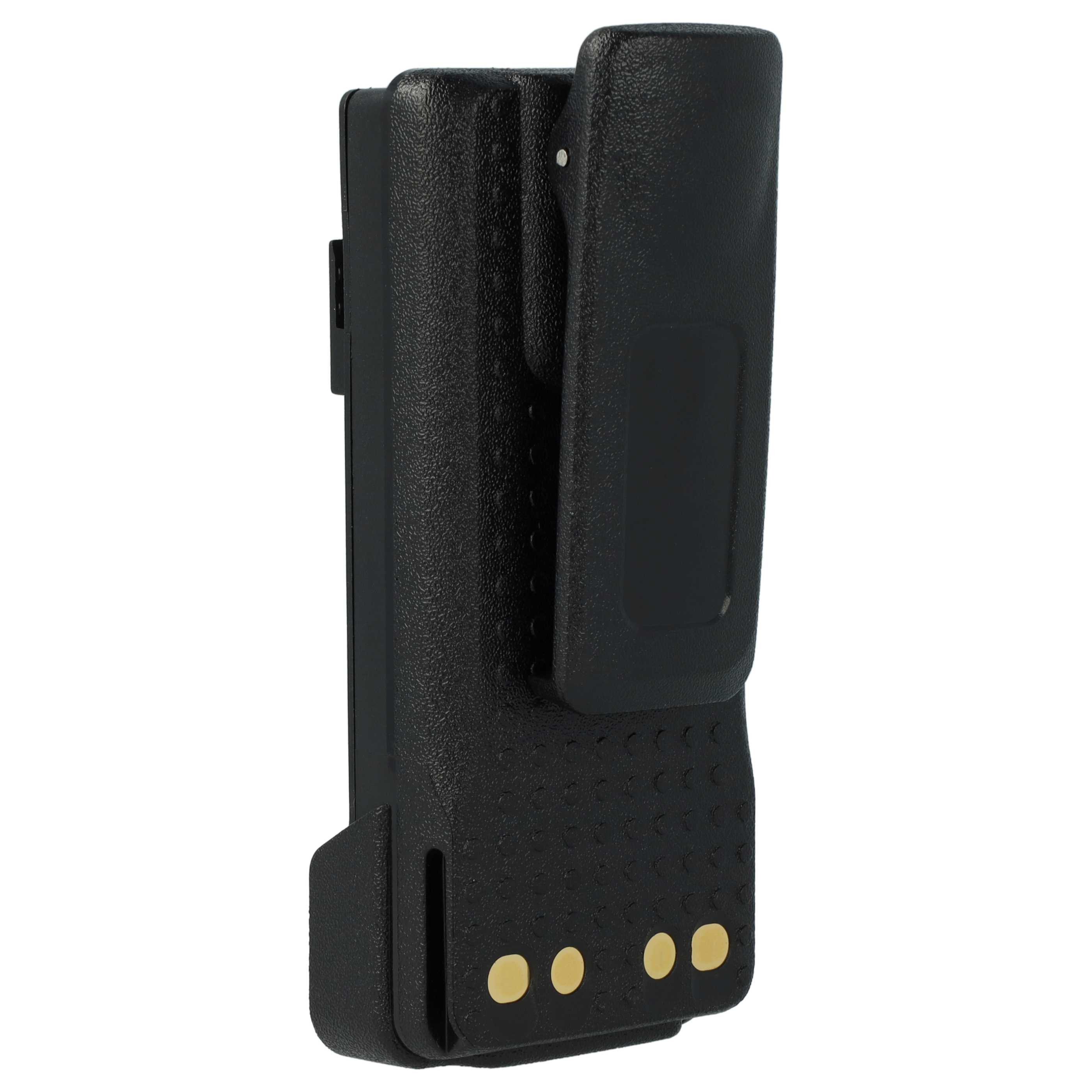 Radio 2x Battery replaces Motorola PMNN4406, PMNN4406BR, PMNN4409 - 3000 mAh 7.4 V Li-Ion + Belt Clip