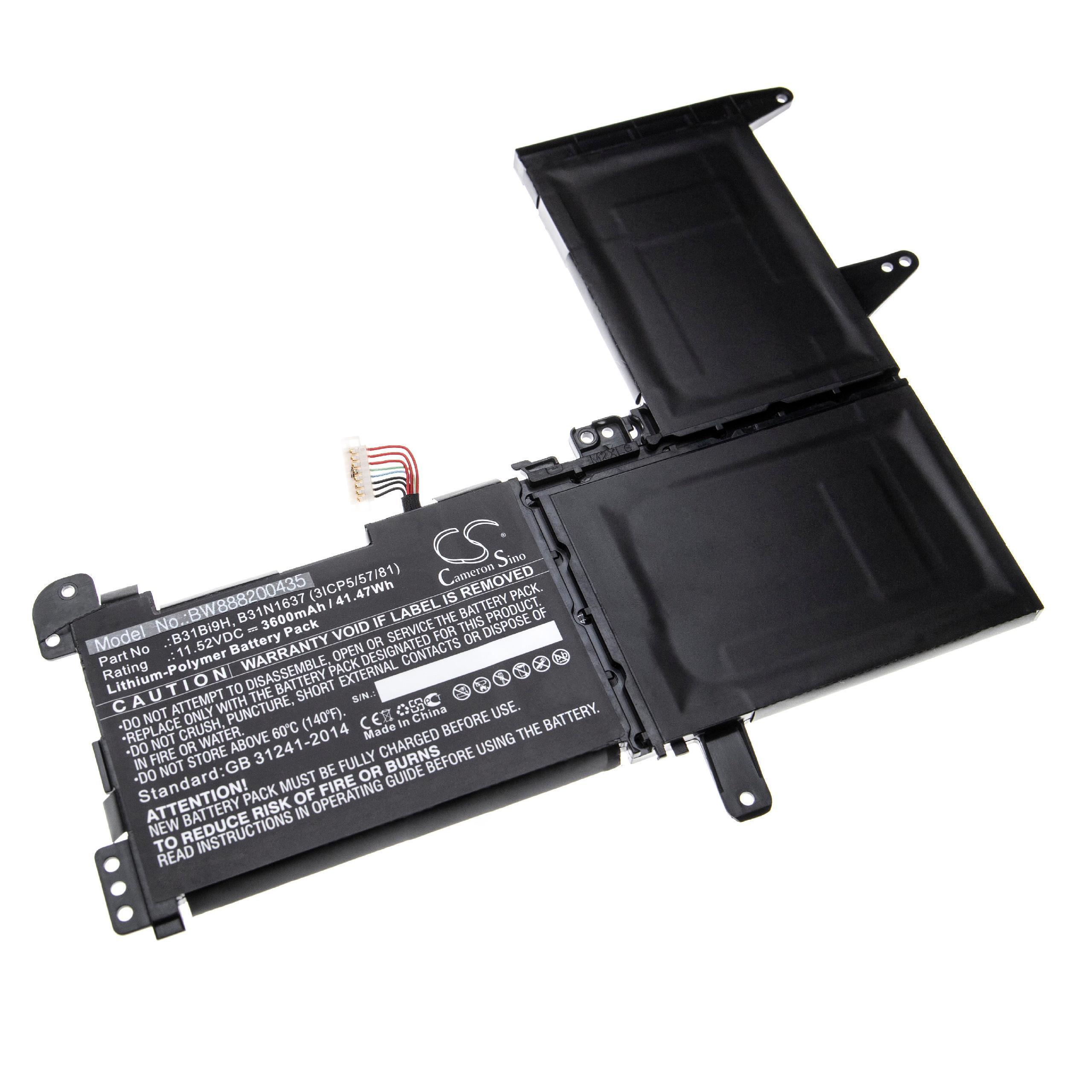 Batería reemplaza Asus 0B200-02590000, 0B200-02590100 para notebook Asus - 3600 mAh 11,52 V Li-poli negro