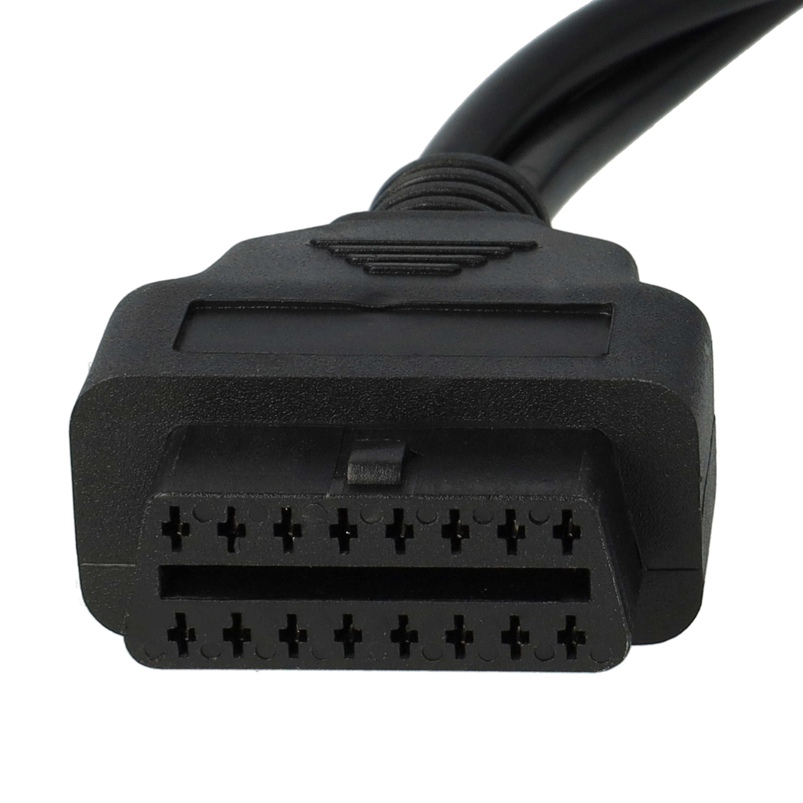 vhbw OBD2 Adapter 3 Pin, 4 Pin to OBD2 16Pin suitable for FJR 1300 Yamaha 2016-2019 Motorbike - 20 cm