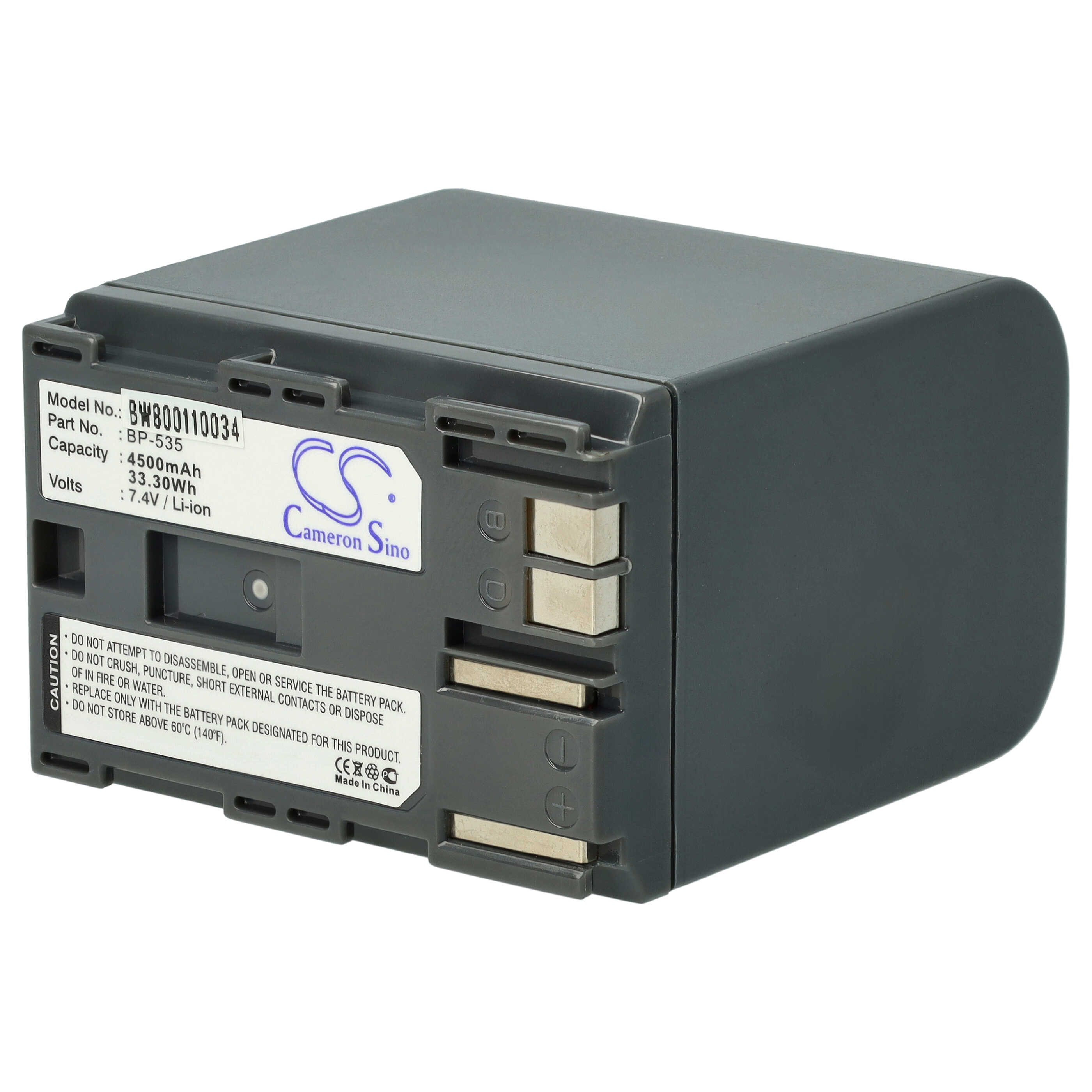 Akumulator do kamery cyfrowej / wideo zamiennik Canon BP-535 - 4500 mAh 7,4 V Li-Ion