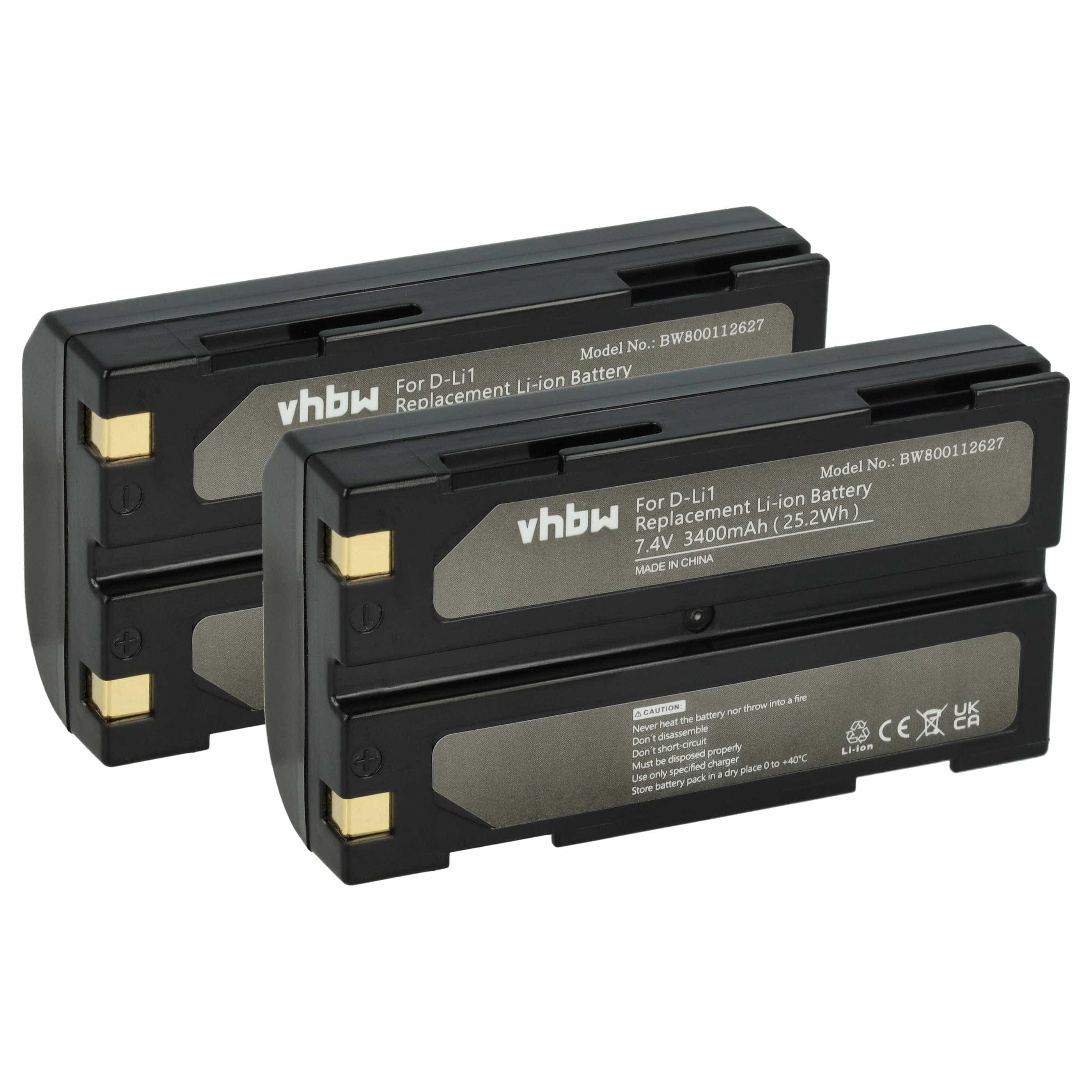 2x Battery replaces CHC 1906110059 - 3400mAh, 7.4V, Li-Ion