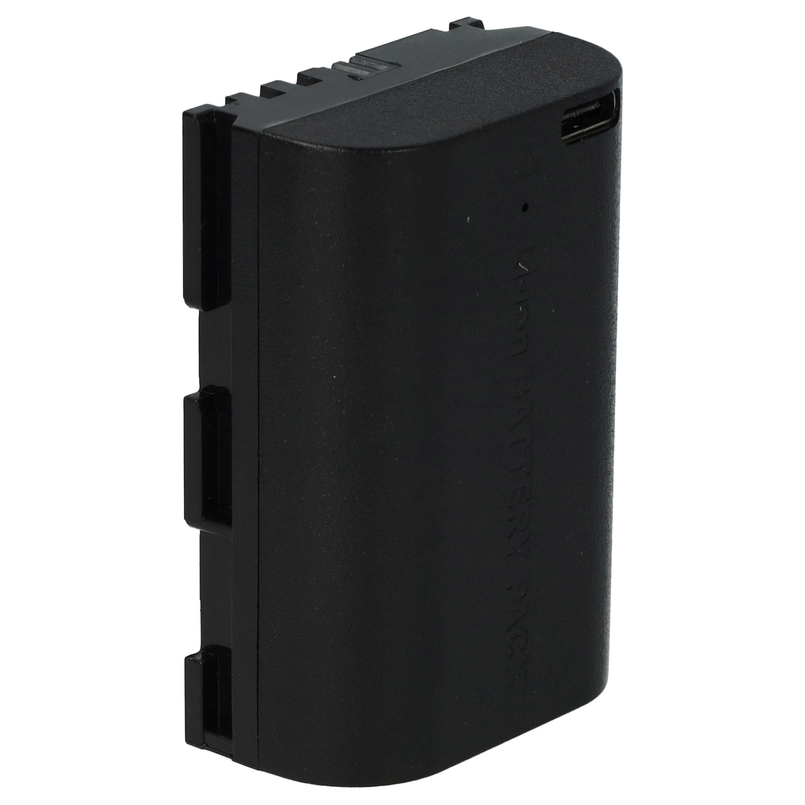 Batería reemplaza Canon LP-E6 para cámara Blackmagic - 1600 mAh 7,4 V Li-Ion, con clavija (h) USB C