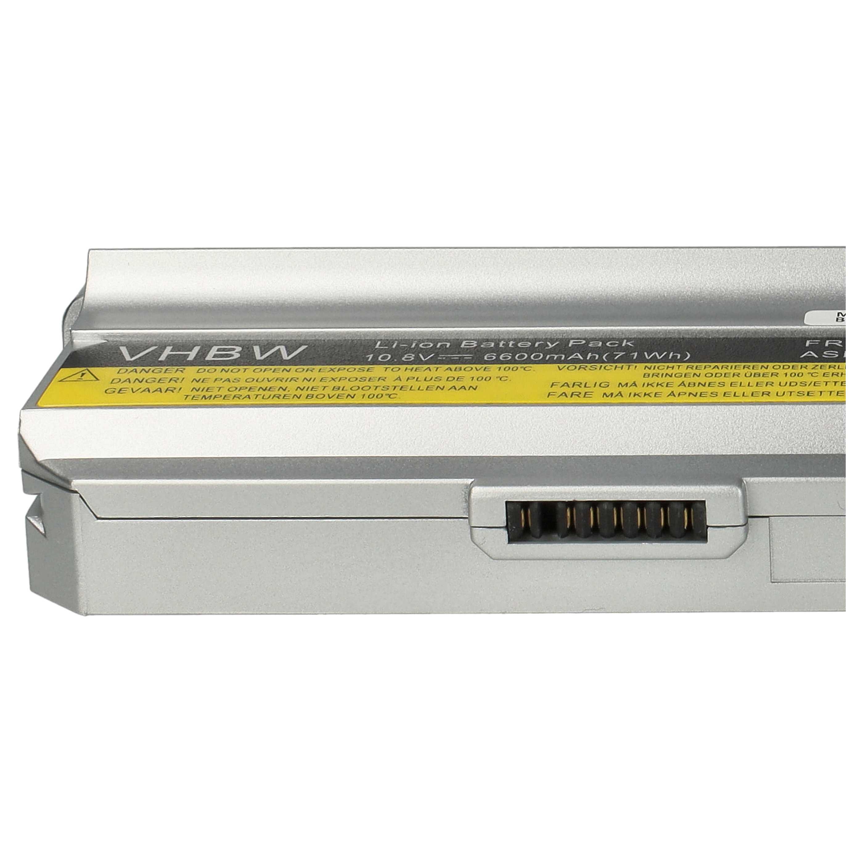 Akumulator do laptopa zamiennik Lenovo 40Y8317, 40Y8322, 40Y8315 - 6600 mAh 10,8 V Li-Ion, srebrny