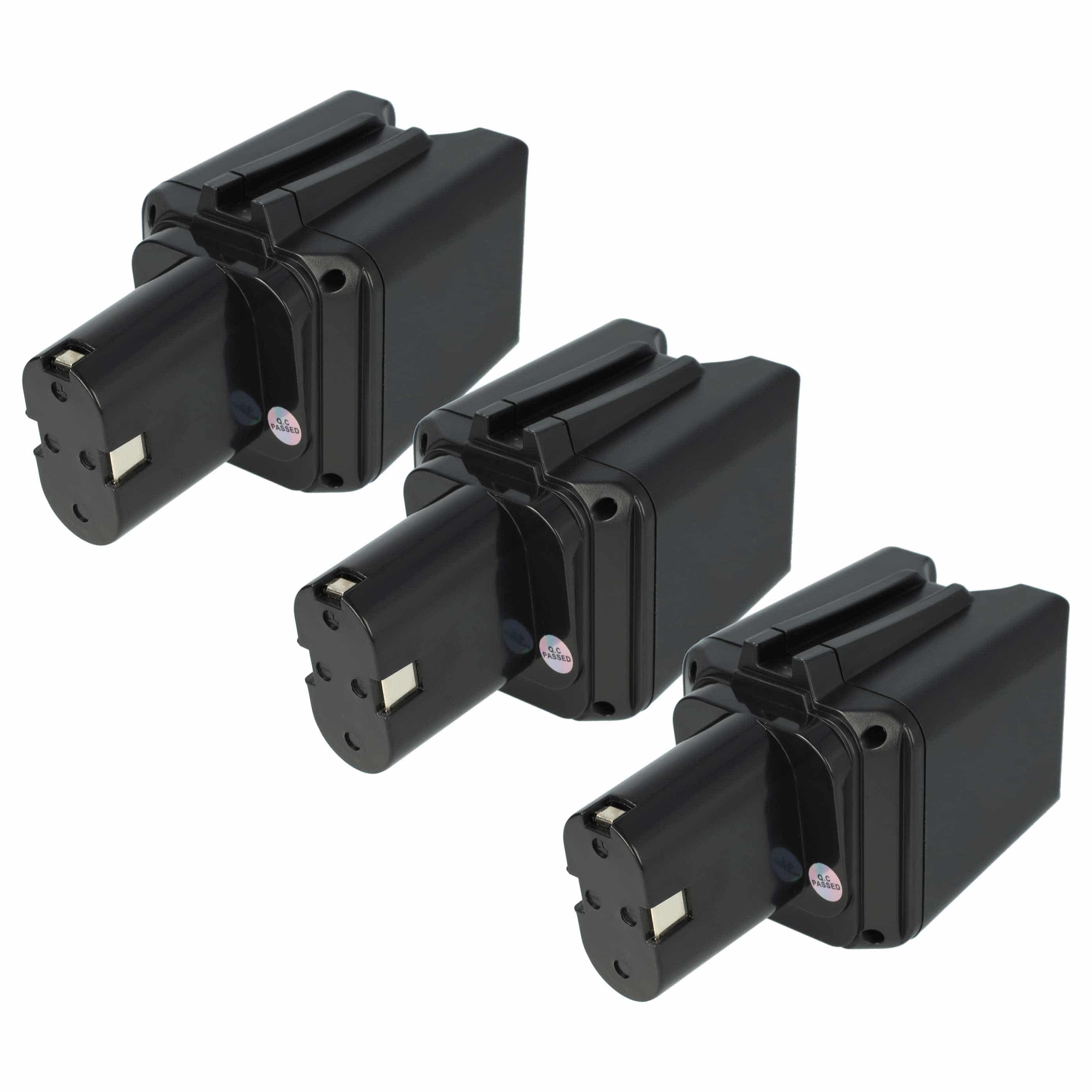 3x Battery replaces Bosch 2607300002, 26073000002, 2 607 3000 002 Electric Power Tool - 2500 mAh, 9.6 V, NiMH