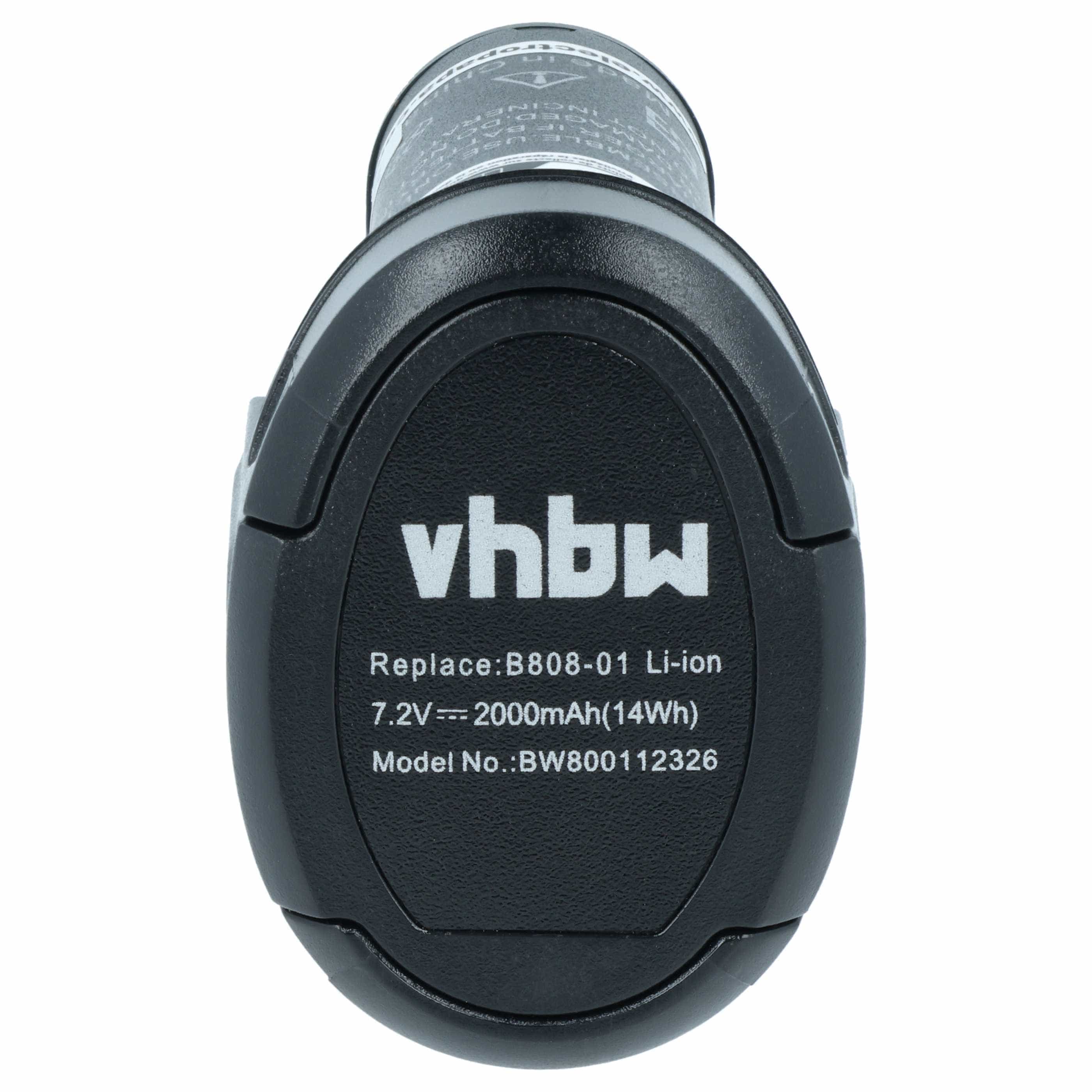 Battery replaces Dremel 26150808JA, 2 607 336 715, 2.615.080.8JA Electric Power Tool - 2000 mAh, 7.2 V, Li-Ion