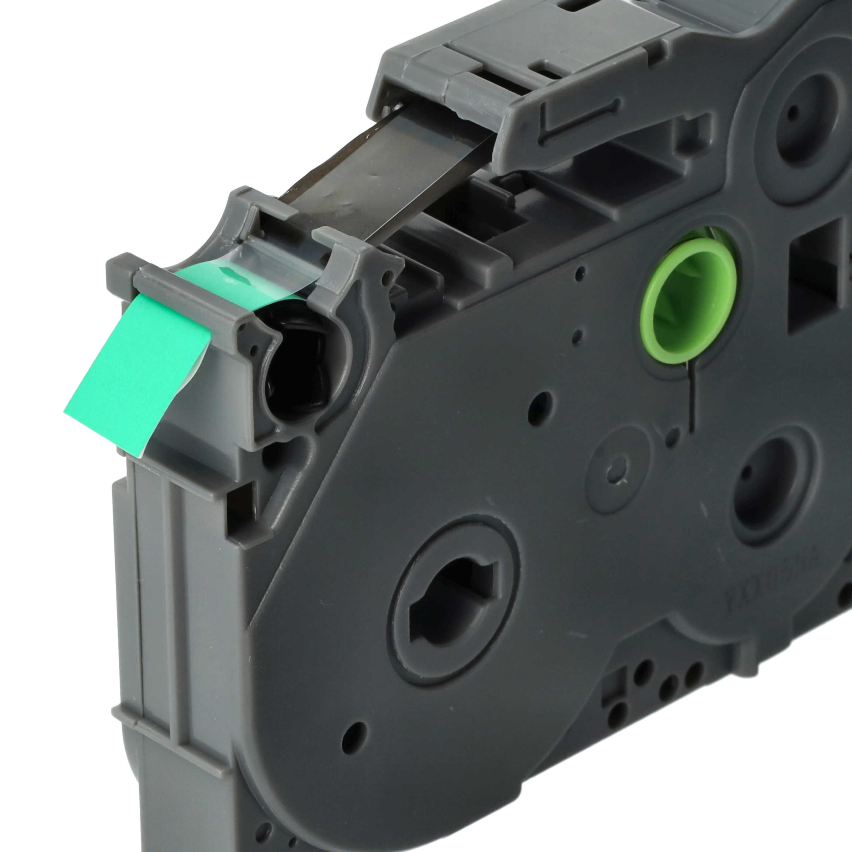 Label Tape as Replacement for Brother TZE-S721 - 9 mm Black to Green, Extra Stark