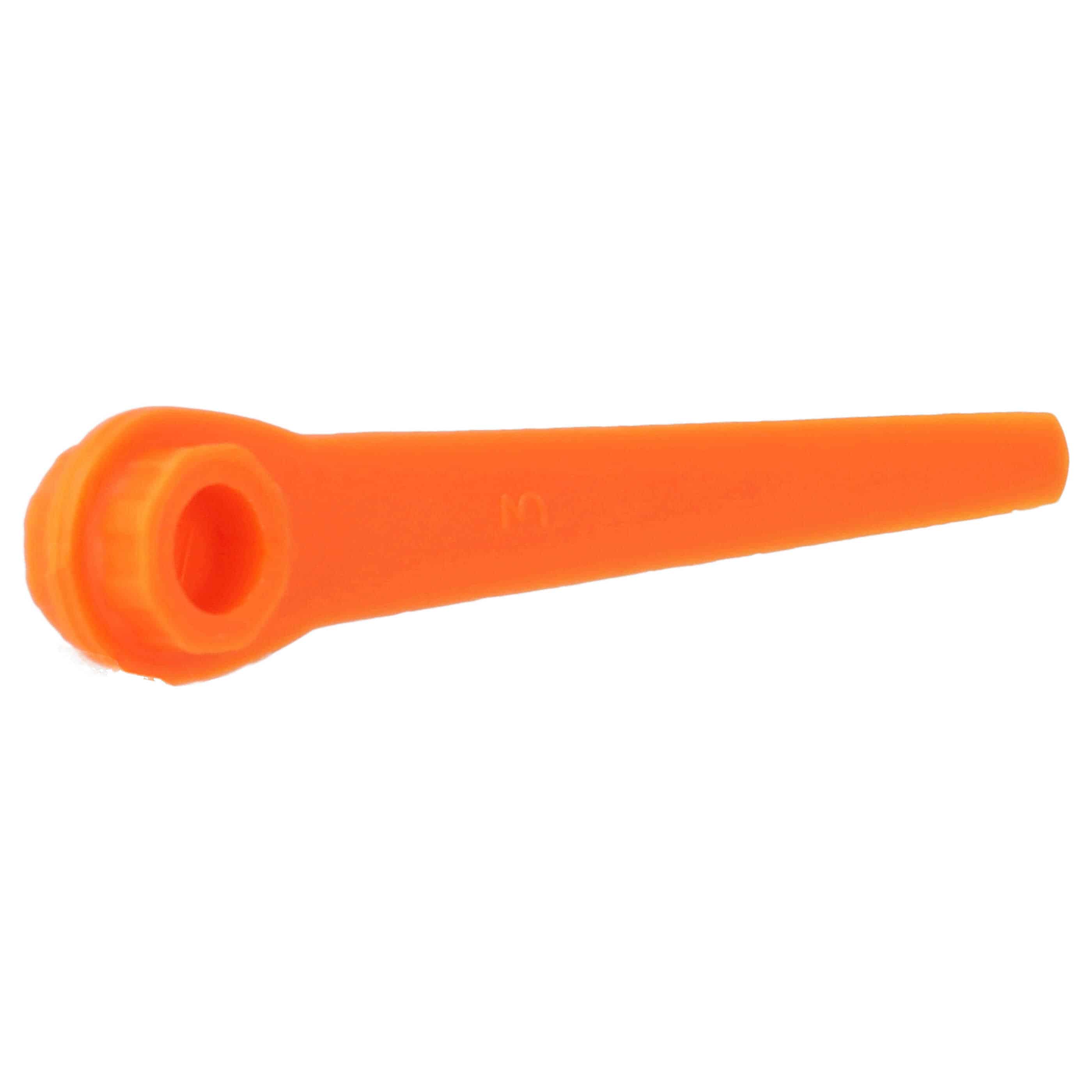 10x Exchange Blade replaces Gardena RotorCut 5368-20 for Cordless Strimmer - plastic, orange