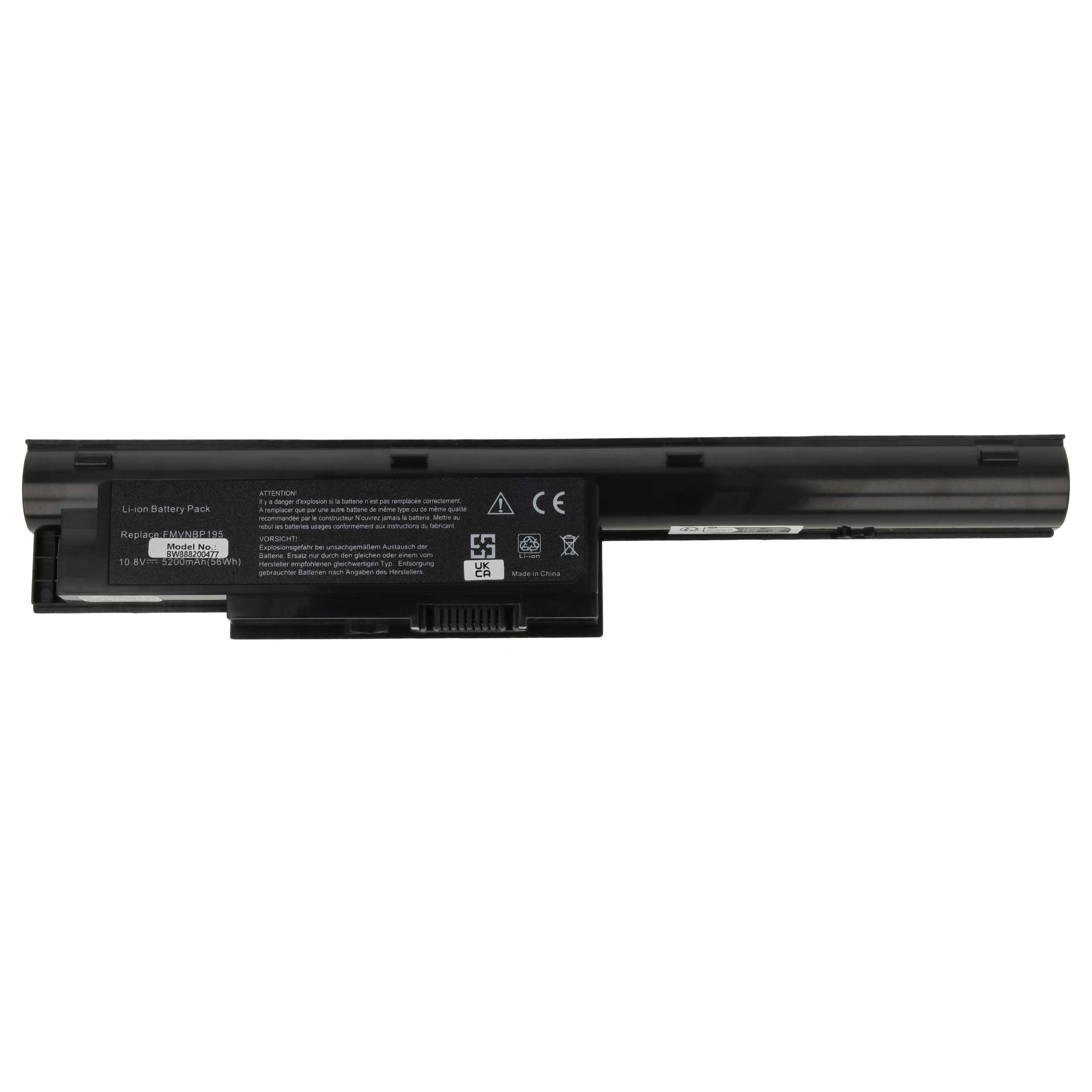 Akumulator do laptopa zamiennik Fujitsu CP516151-01, FPCBP274, FMVNBP195 - 5200 mAh 10,8 V Li-Ion, czarny
