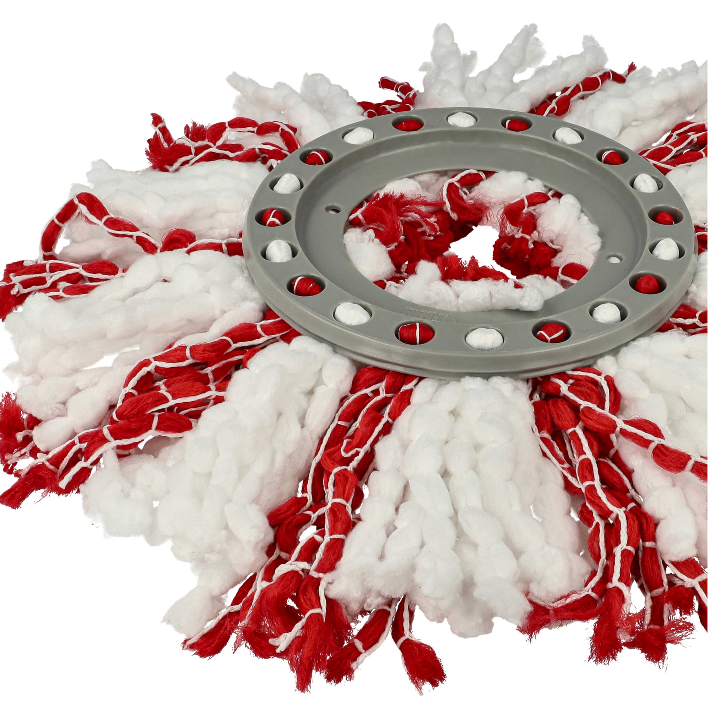 4x Mop Head replaces Leifheit 52115, 52094 for Leifheit Mop - microfibre, white, red