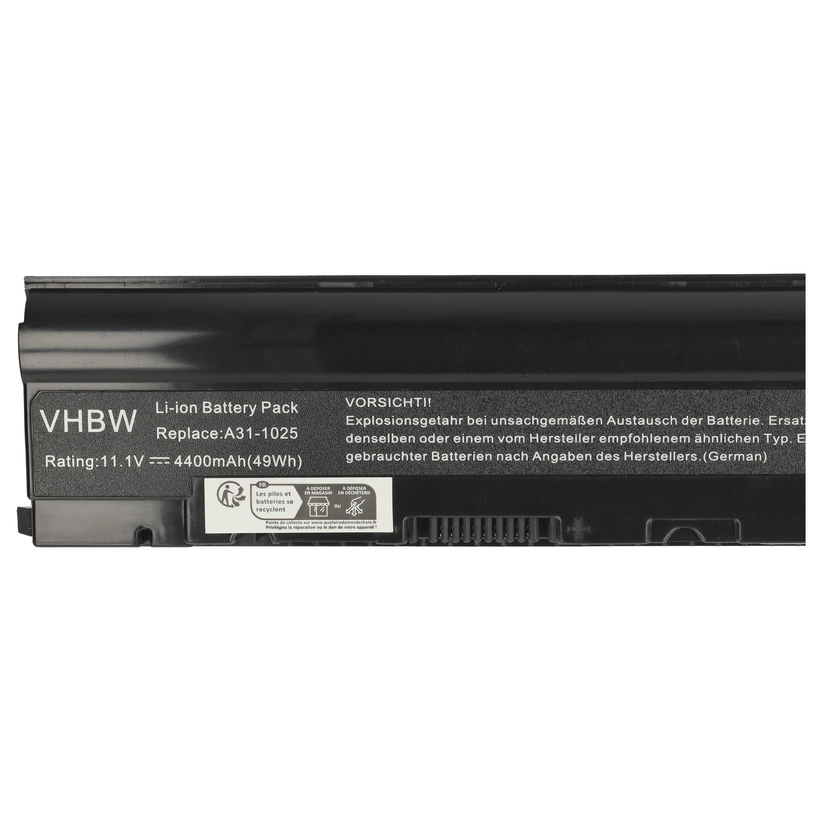 Akumulator do laptopa zamiennik Asus A31-1025, A32-1025 - 4400 mAh 10,8 V Li-Ion, czarny