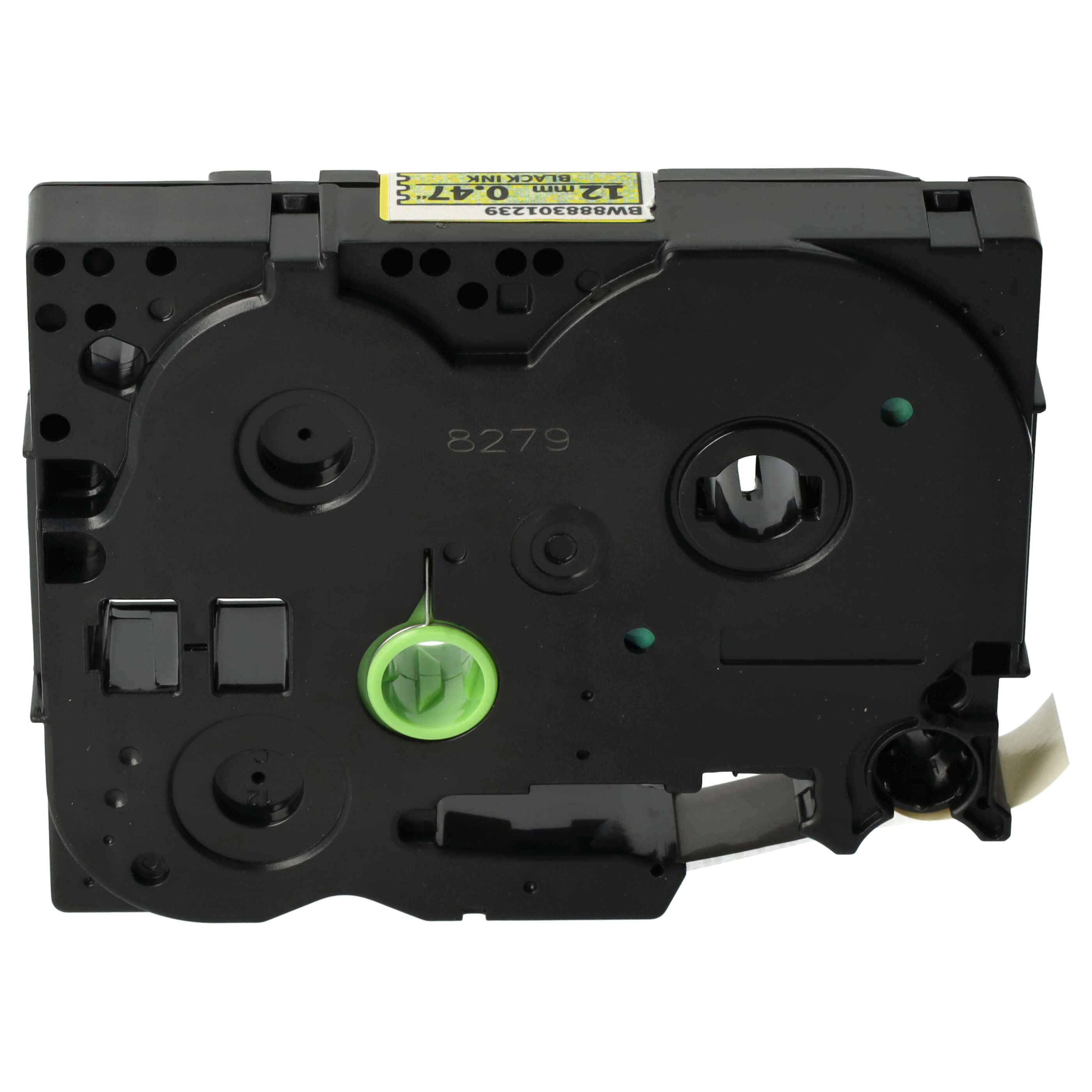 Label Tape as Replacement for Brother TZE-631L1 - 12 mm Black to Yellow (Glitter)
