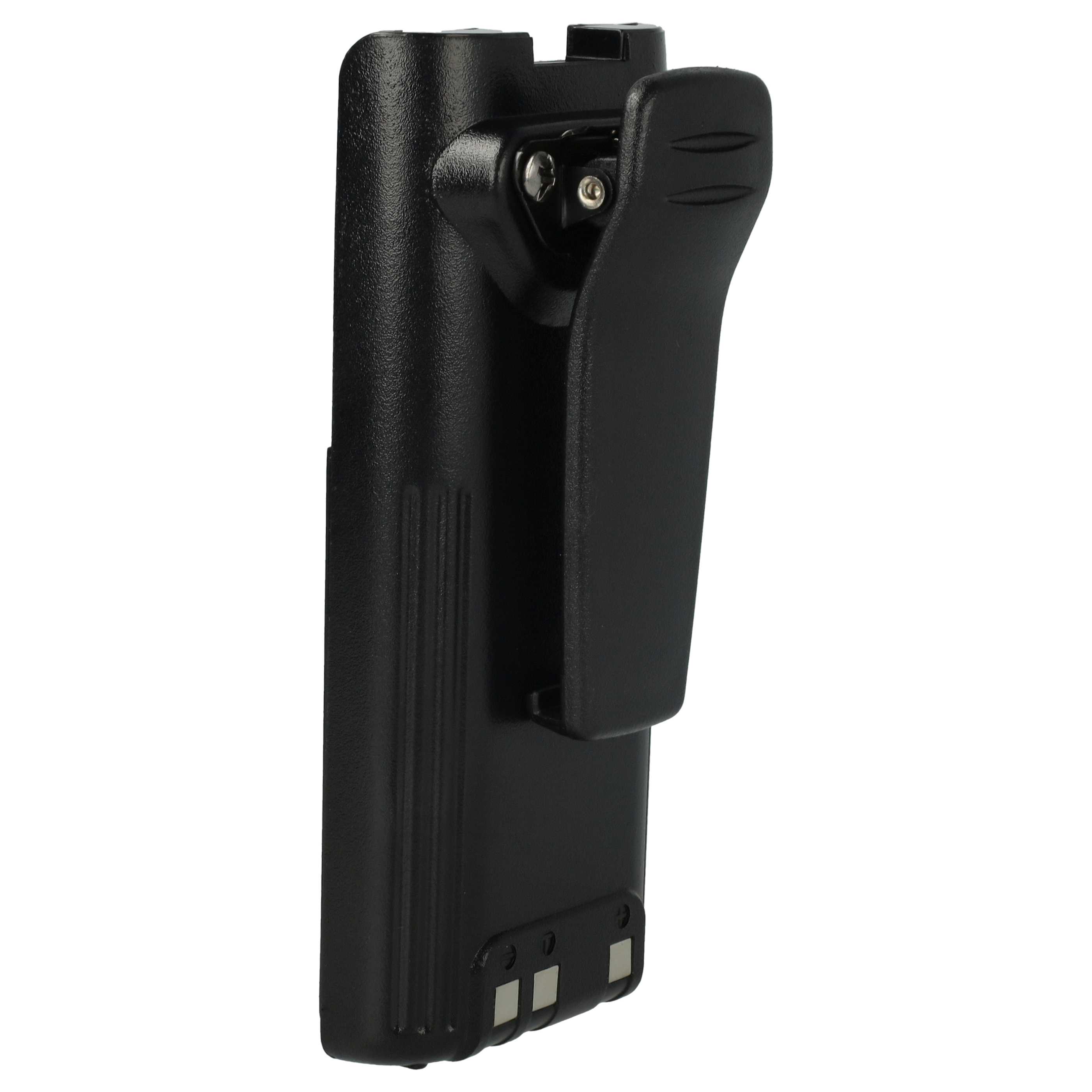 Radio Battery replaces Icom BP-210N, BP-211, BP-210, BP-209N, BP-209 - 1650 mAh 7.2 V NiMH + Belt Clip