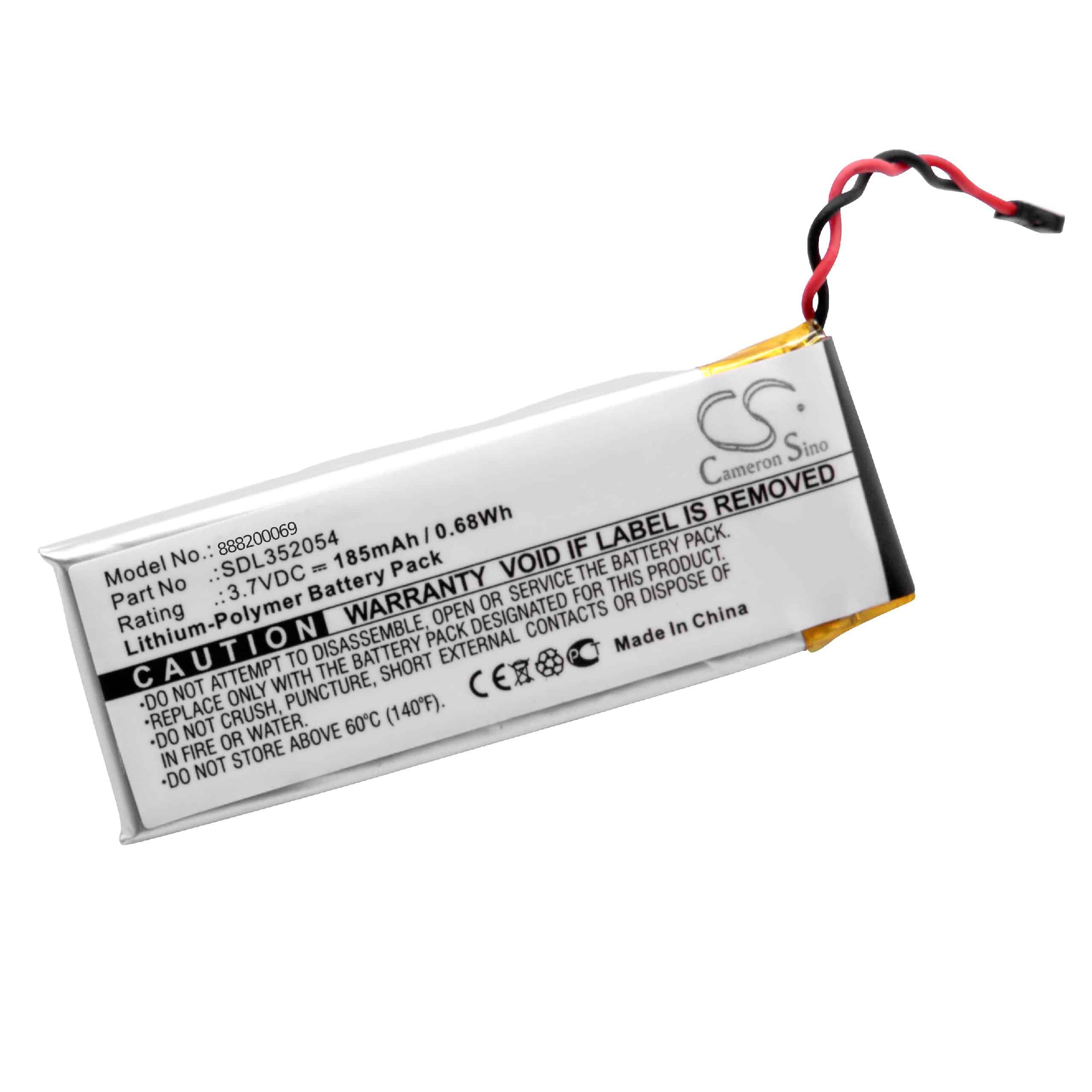 Battery Replacement for Flir SDL352054 - 185mAh, 3.7V, Li-polymer