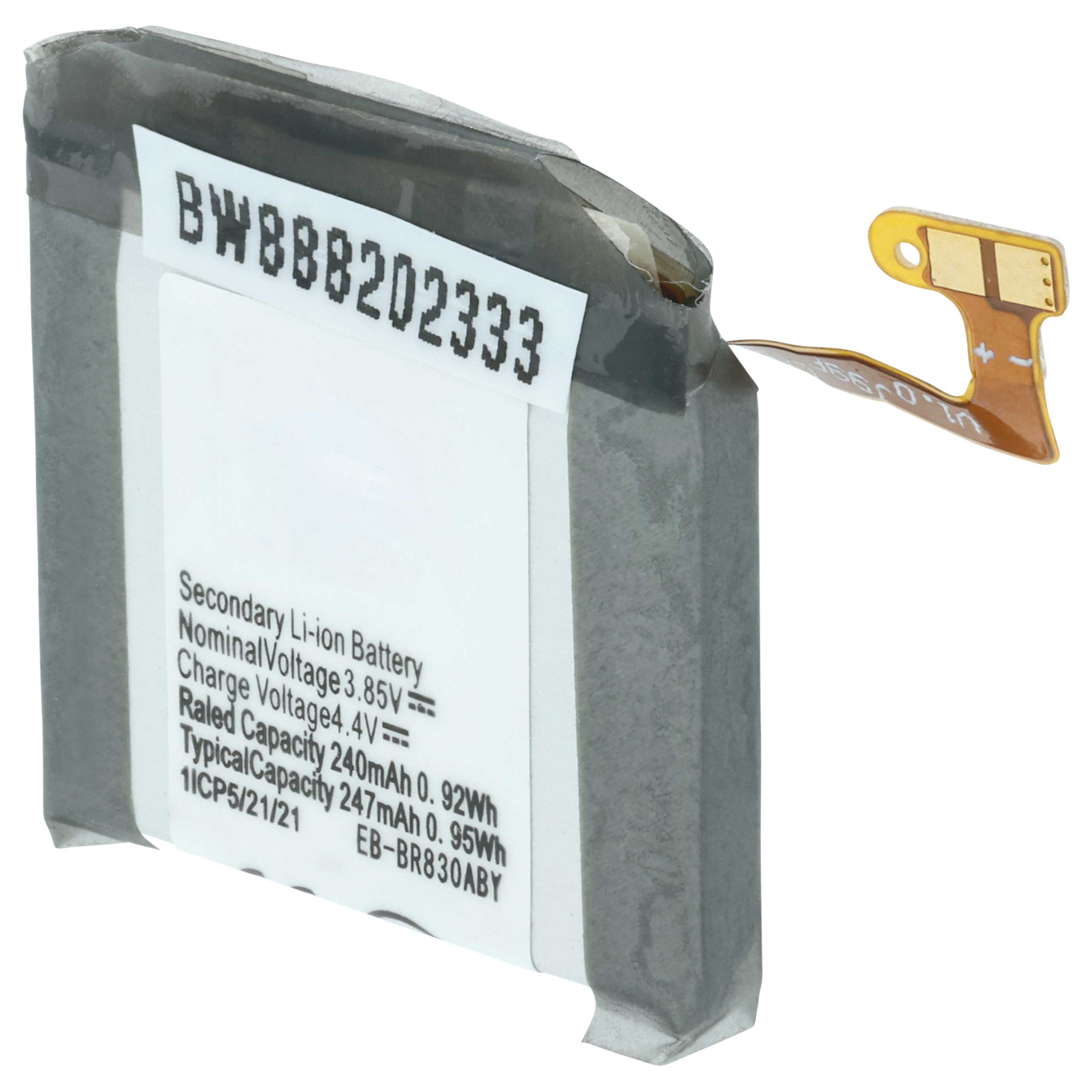 Smartwatch Battery replaces Samsung EB-BR830ABY, GH43-04968A - 220 mAh 3.85 V Li-polymer