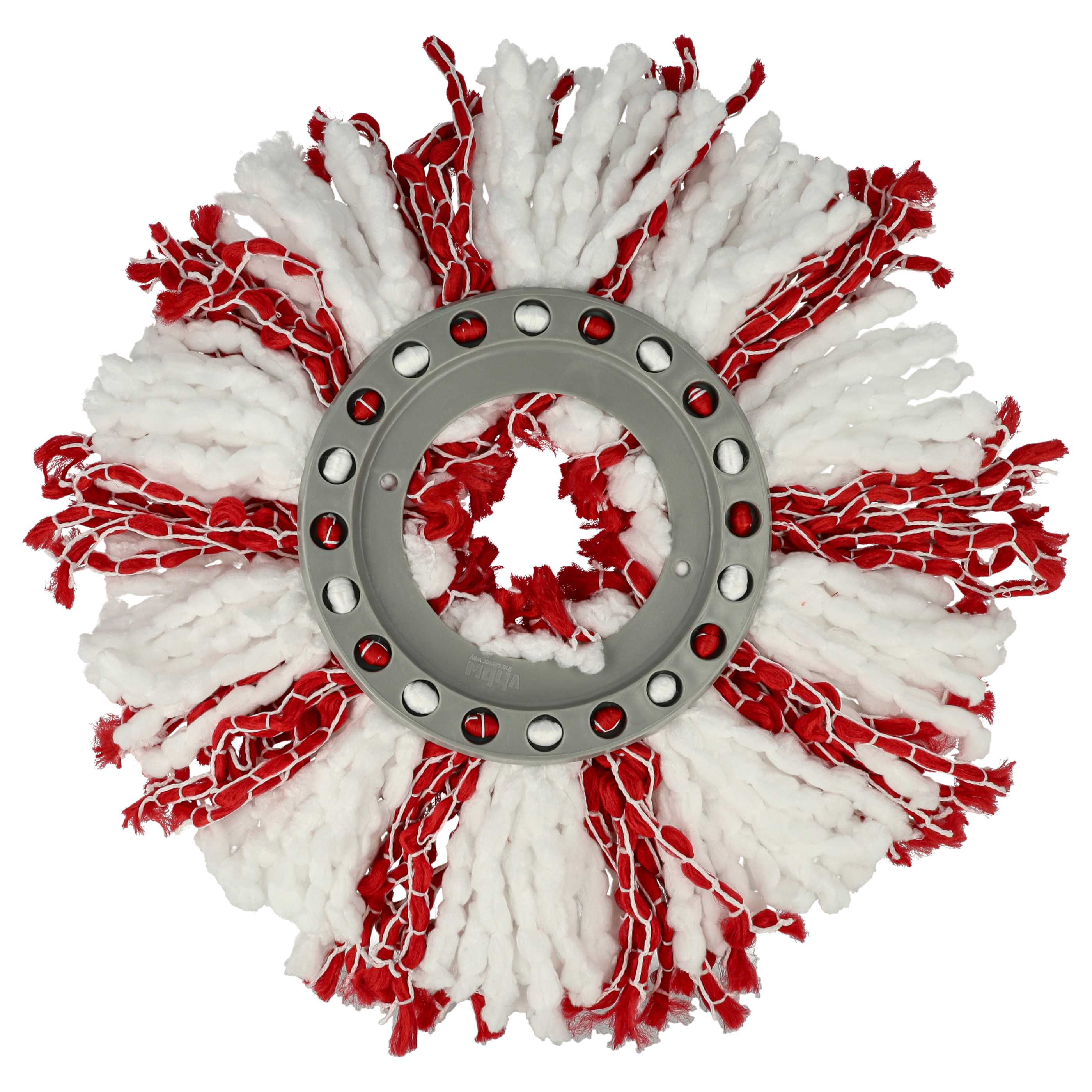 4x Mop Head replaces Leifheit 52115, 52094 for Leifheit Mop - microfibre, white, red