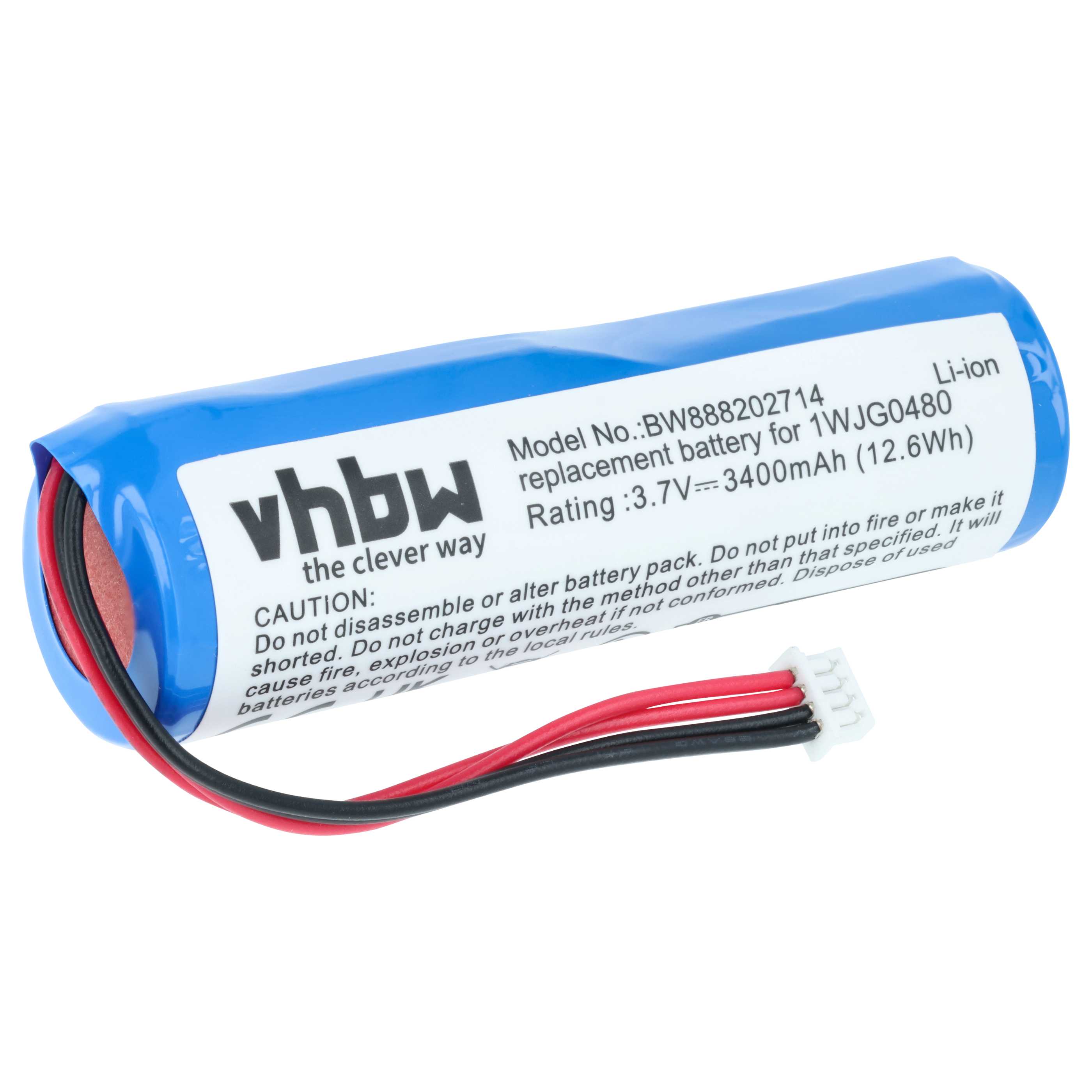 Batteria per controller drone, telecomando sostituisce DJI 1WJG0480, TI100782 - 3400mAh 3,7V Li-Ion