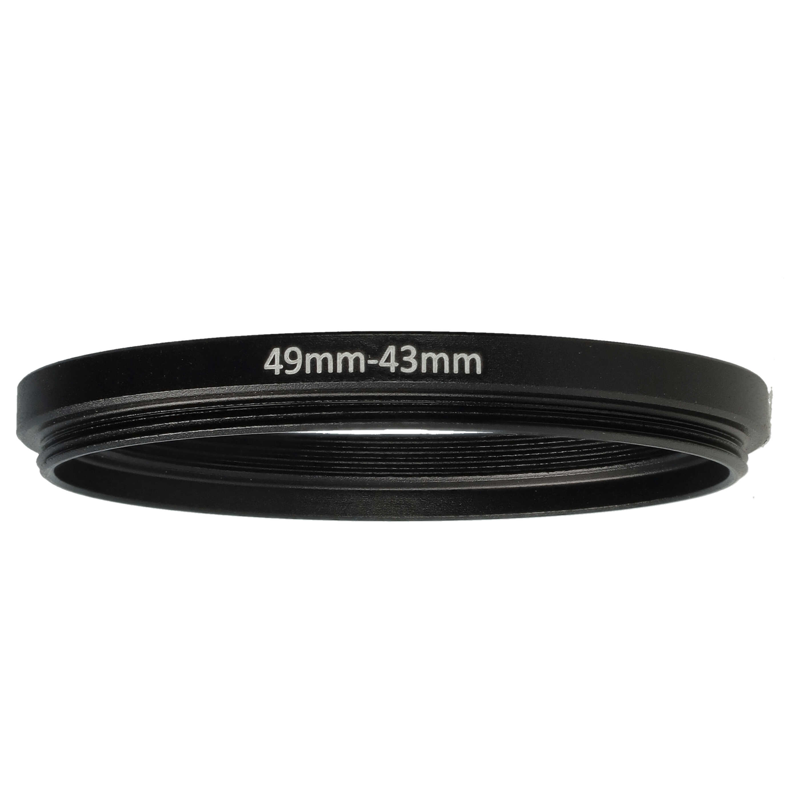 Step-Down Ring Adapter from 49 mm to 43 mm for various Camera Lenses