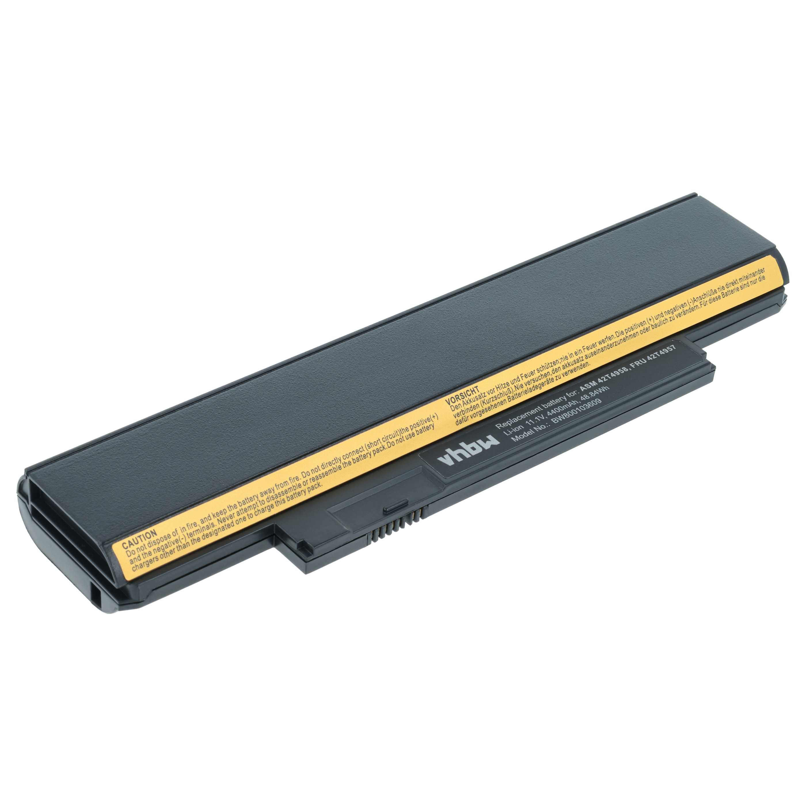 Batteria sostituisce Lenovo 42T4945, 42T4943, 0A36292, 0A36290 per notebook - 4400mAh 11,1V Li-Ion nero
