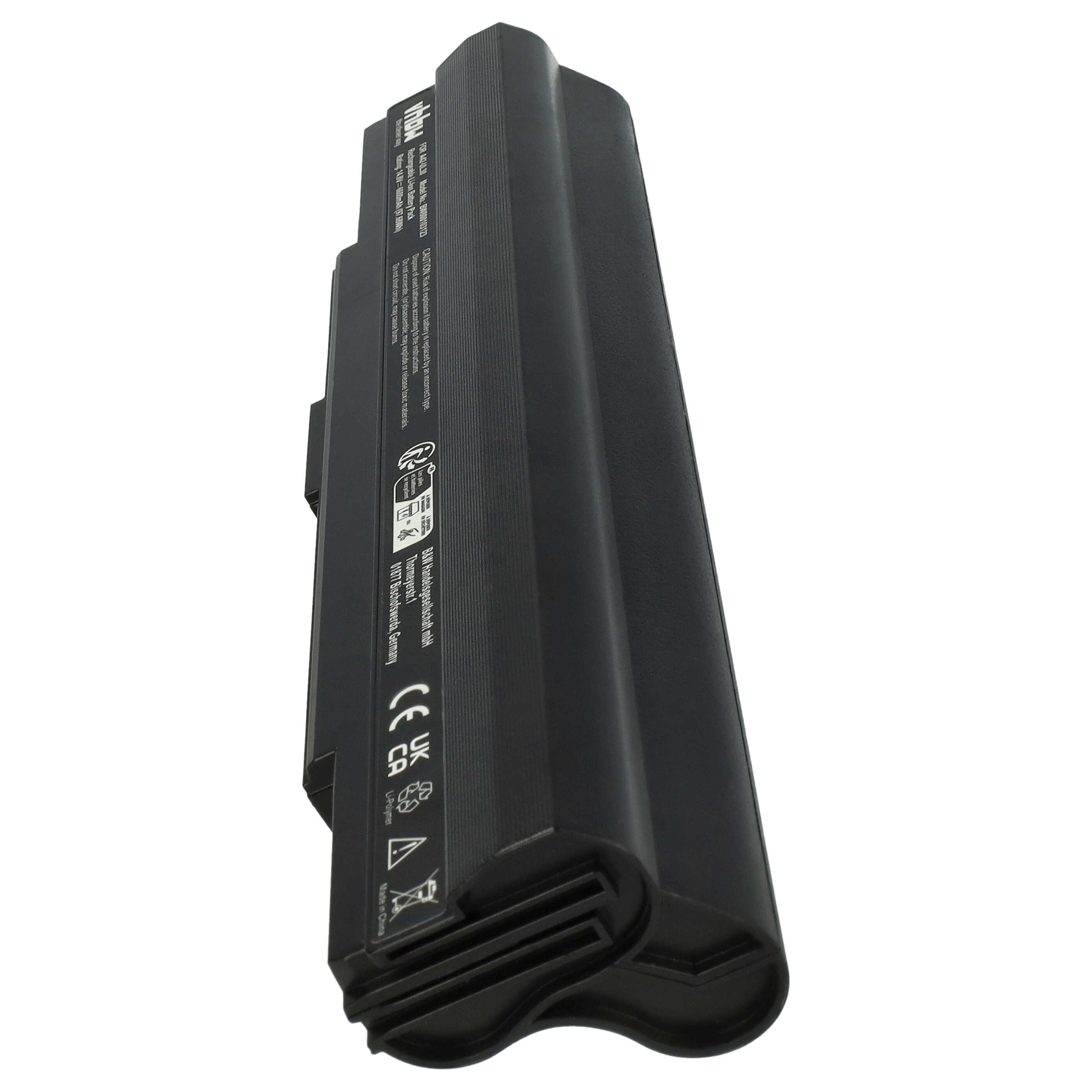 Batterie remplace Asus A42-UL50, A42-UL30, A31-UL30 pour ordinateur portable - 6600mAh 14,8V Li-ion, noir