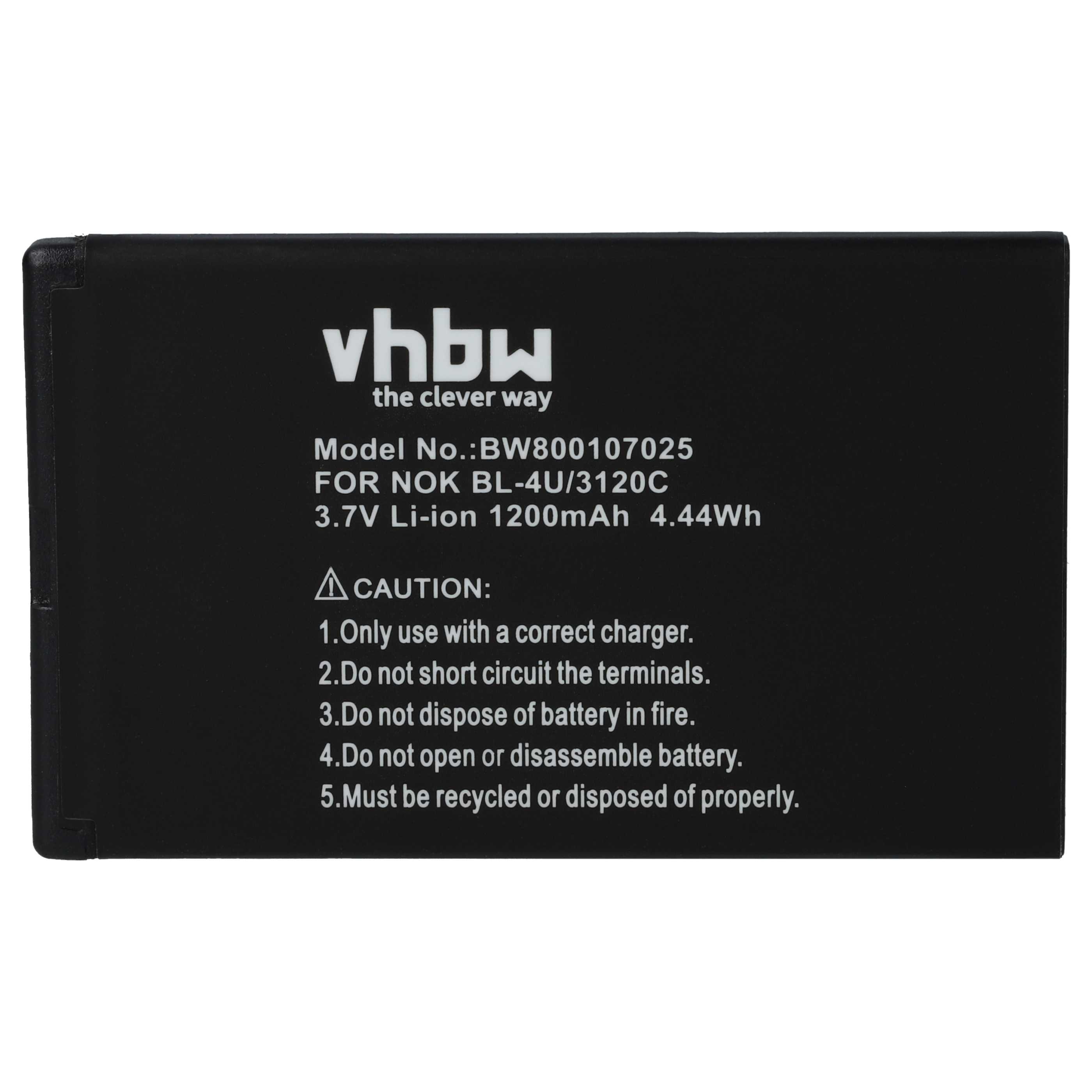 Batería reemplaza Blu N4U85T para - 1200 mAh 3,7 V Li-Ion
