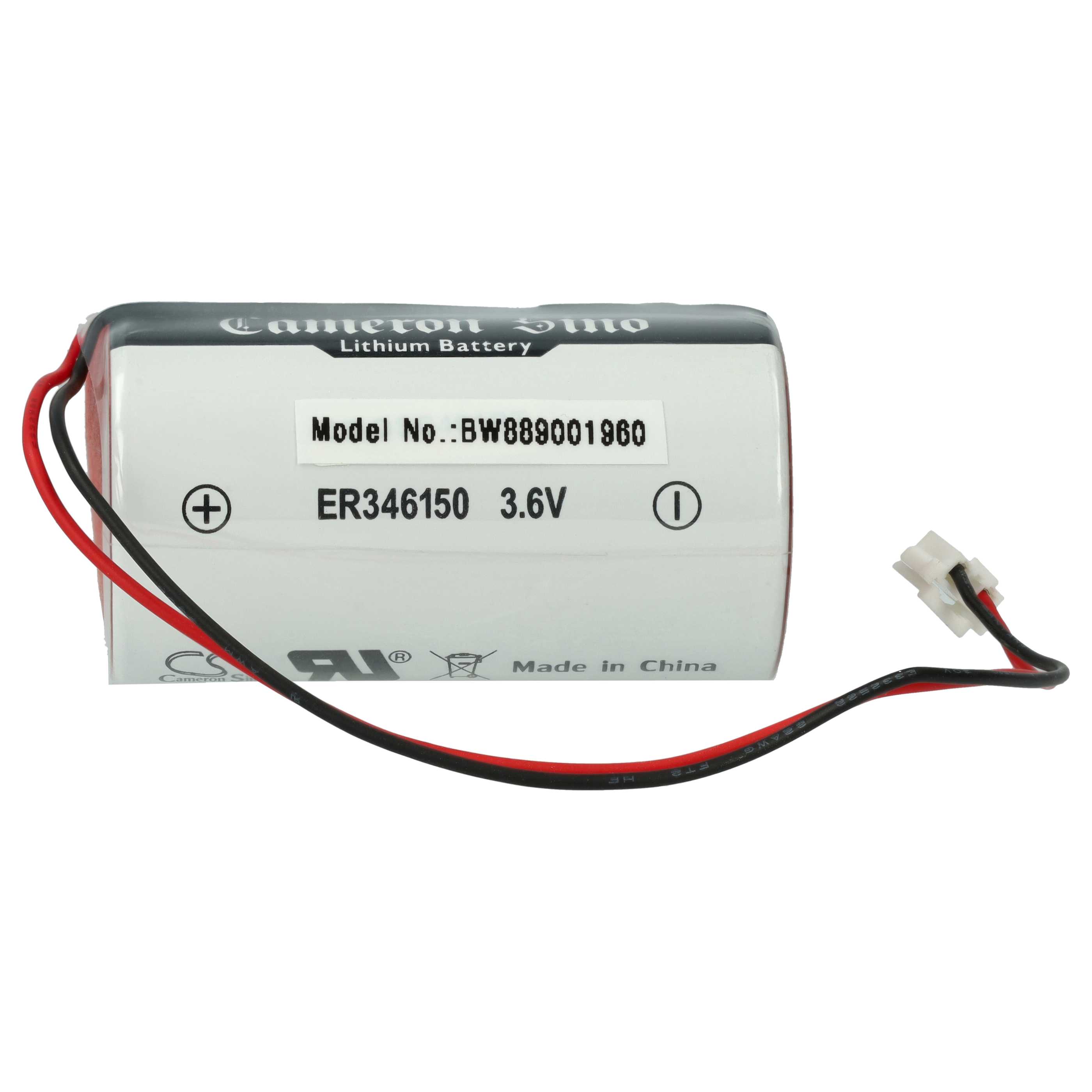 2x Piles remplace DSC ER34615M-T1, ER346150, WT4911BATT pour centrale d'alarme DSC - 14500mAh 3,6V Li-MnO2