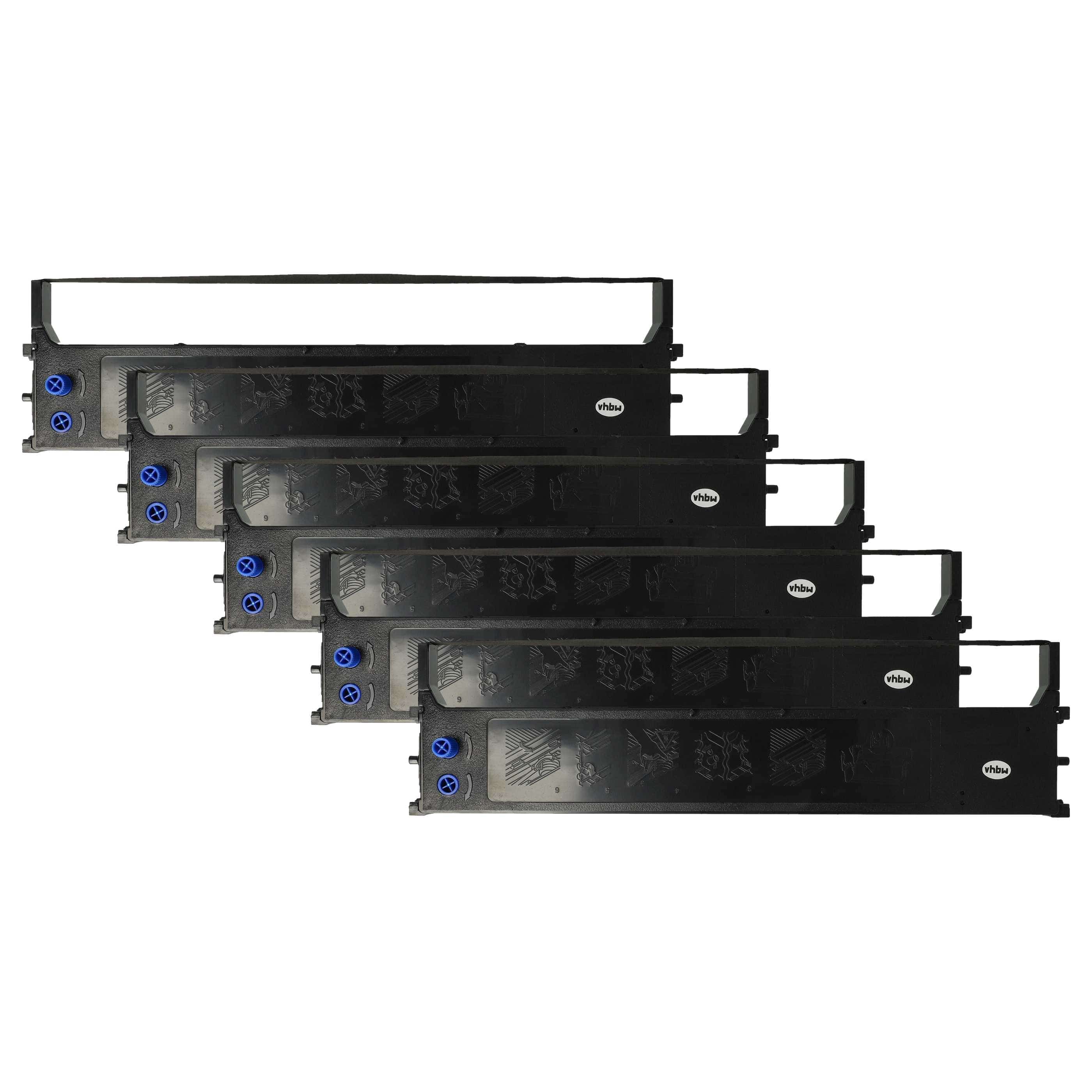 5x Ink Ribbon replaces OKI 43571802BE, 43571802 for Dot Matrix, Receipt Printer - Black