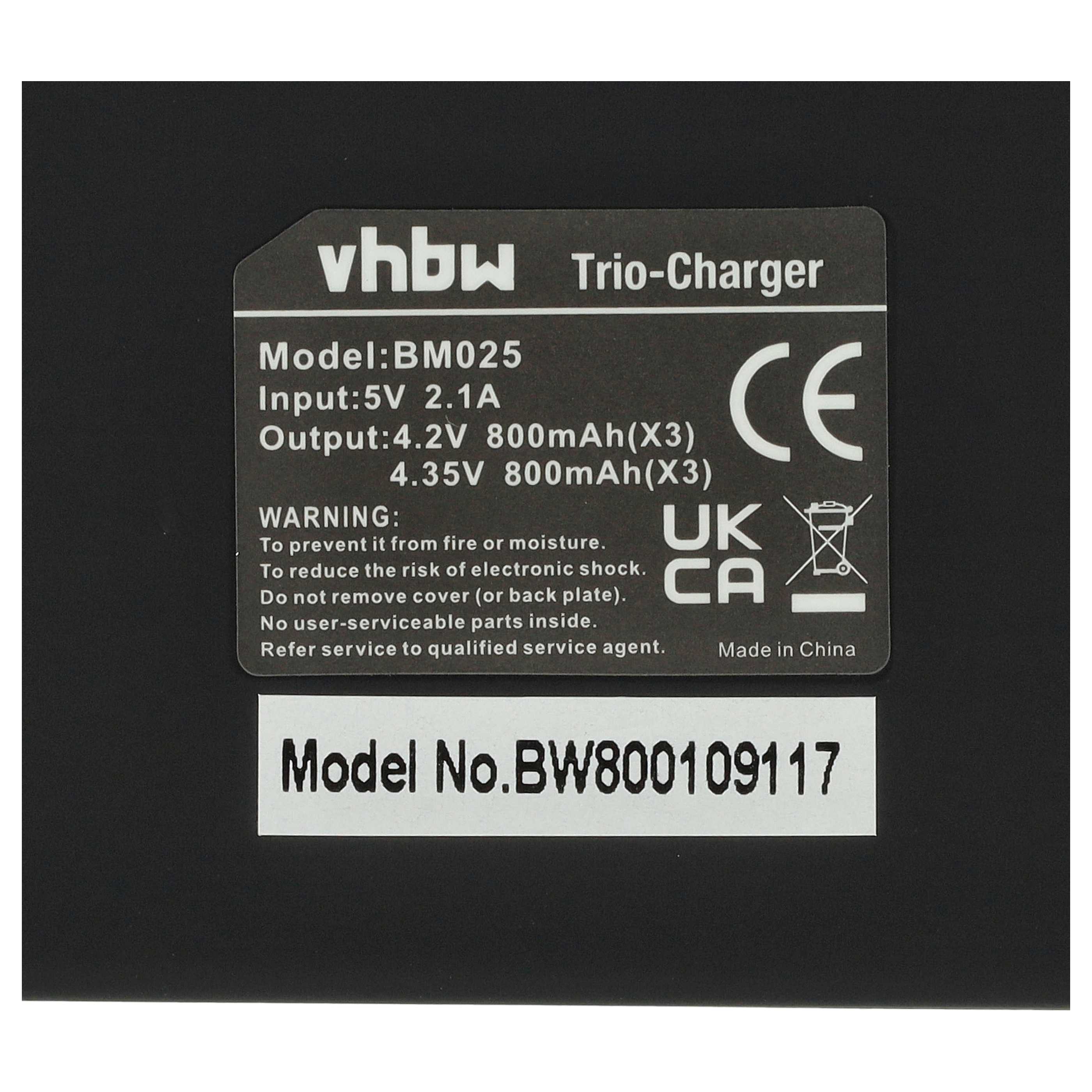 Battery Charger Micro-USB + Cable Micro-USB suitable for GoPro HD Hero 4 Black Edition, 4 Silver Edition, 4 +