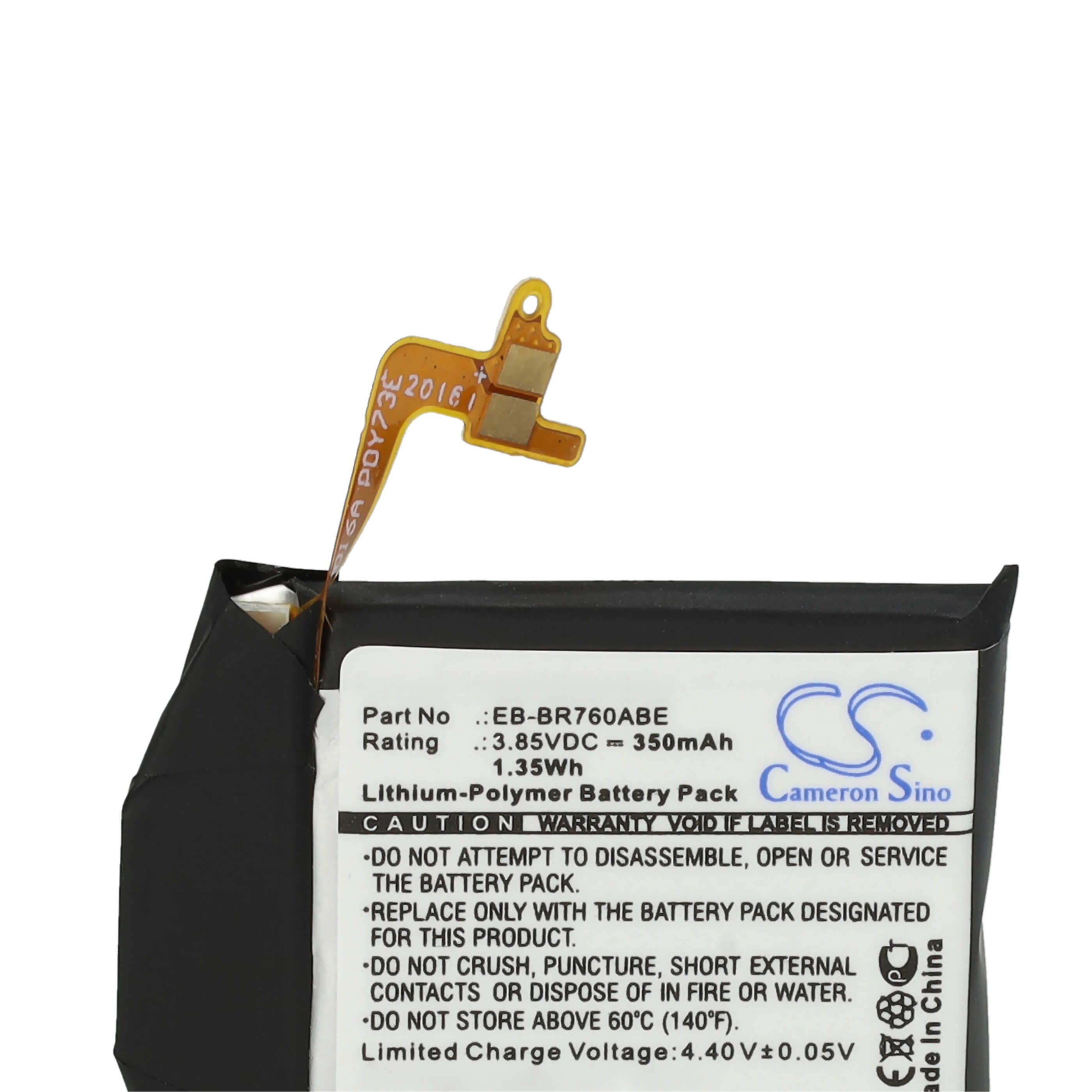 Smartwatch Battery replaces Samsung EB-BR760ABE, EB-BR760 - 350 mAh 3.85 V Li-polymer + Tools