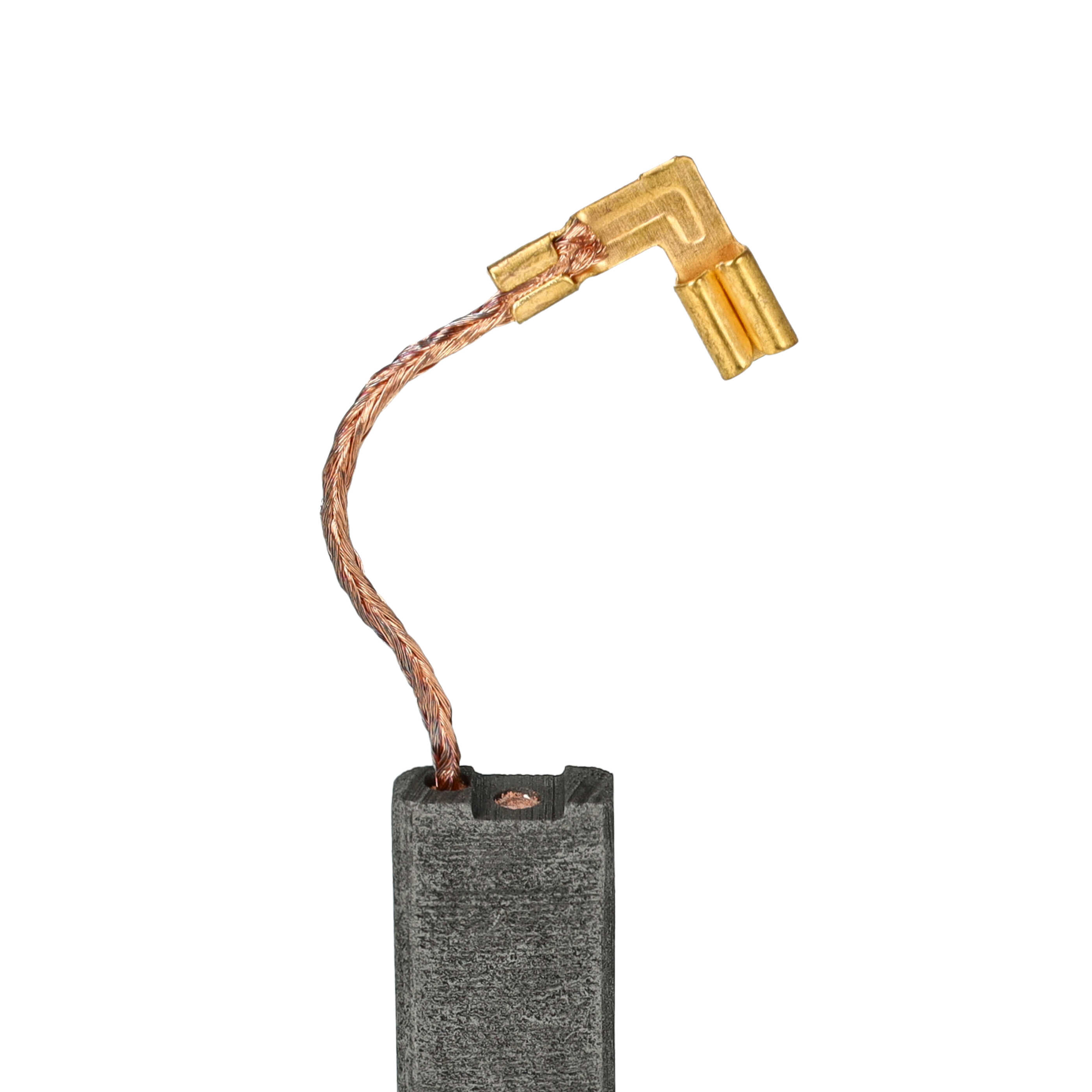 2x Kohlebürste als Ersatz für Festool 488134 für Elektrowerkzeug + gewink. Flachsteckhülse - 24,5 x 10 x 4,9mm