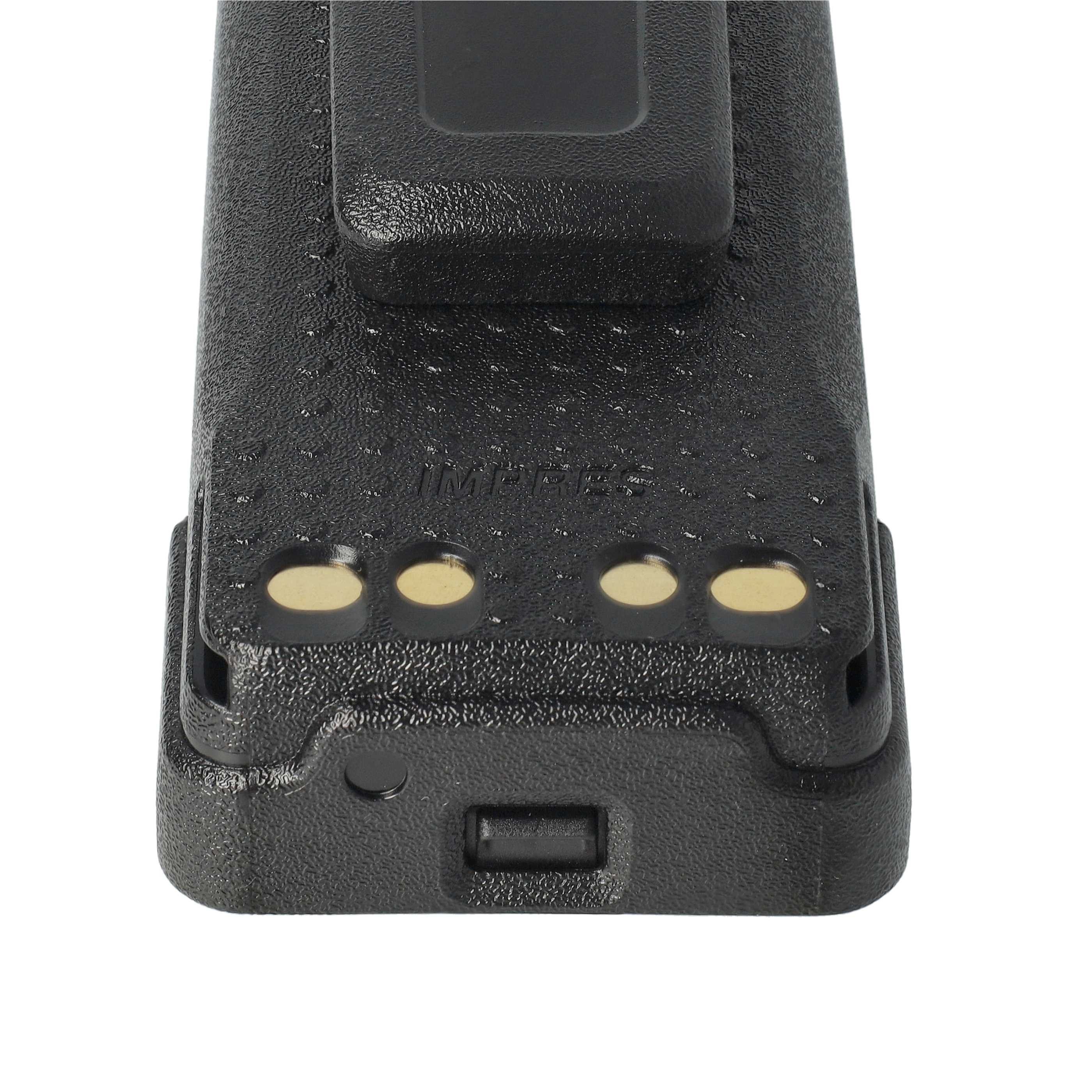 Radio 10x Battery replaces Motorola PMNN441, PMNN4415, PMNN4415AR - 3000 mAh 7.2 V Li-Ion + Belt Clip