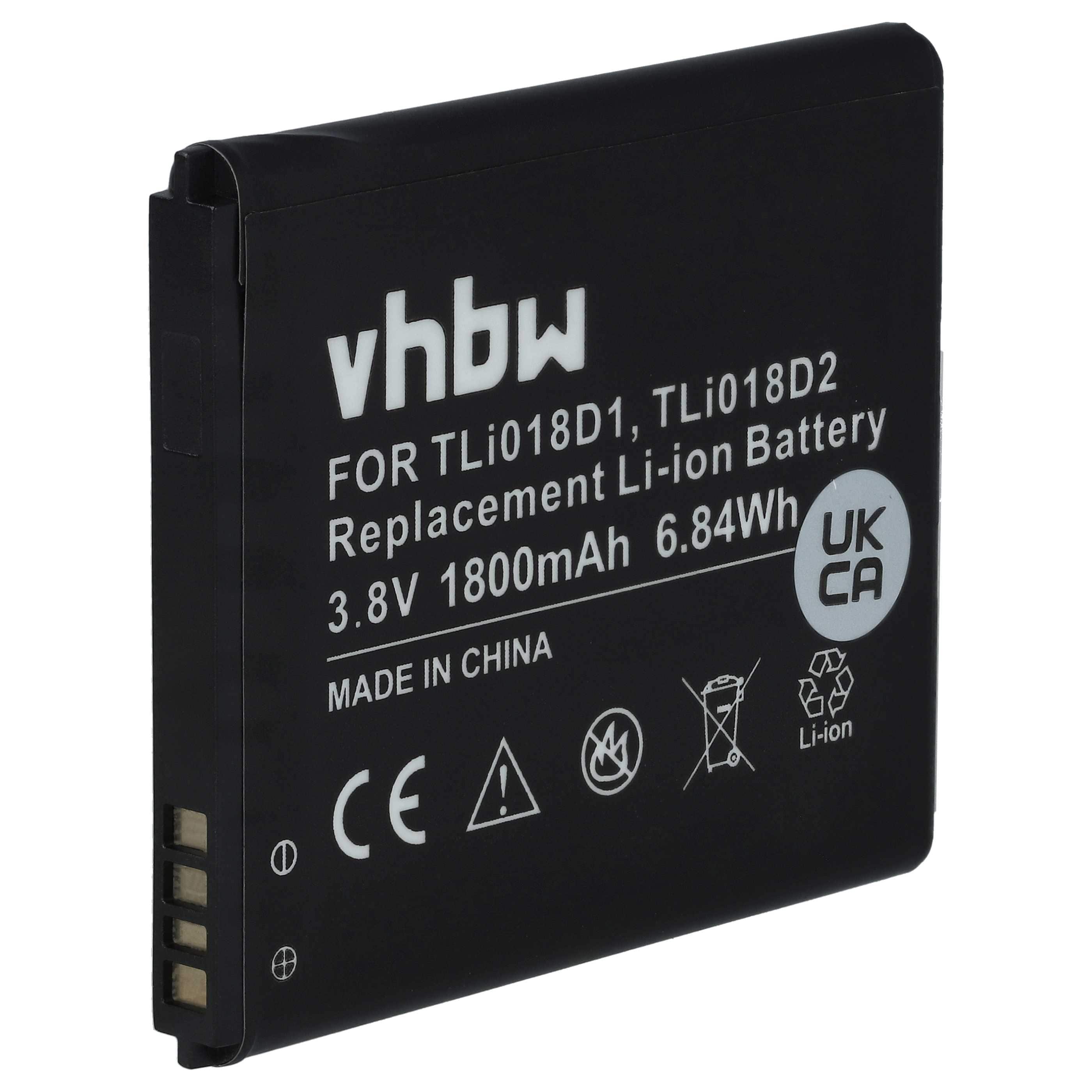 Akku als Ersatz für Alcatel TLi018D1, TLi018D2 - 1800mAh 3,8V Li-Ion