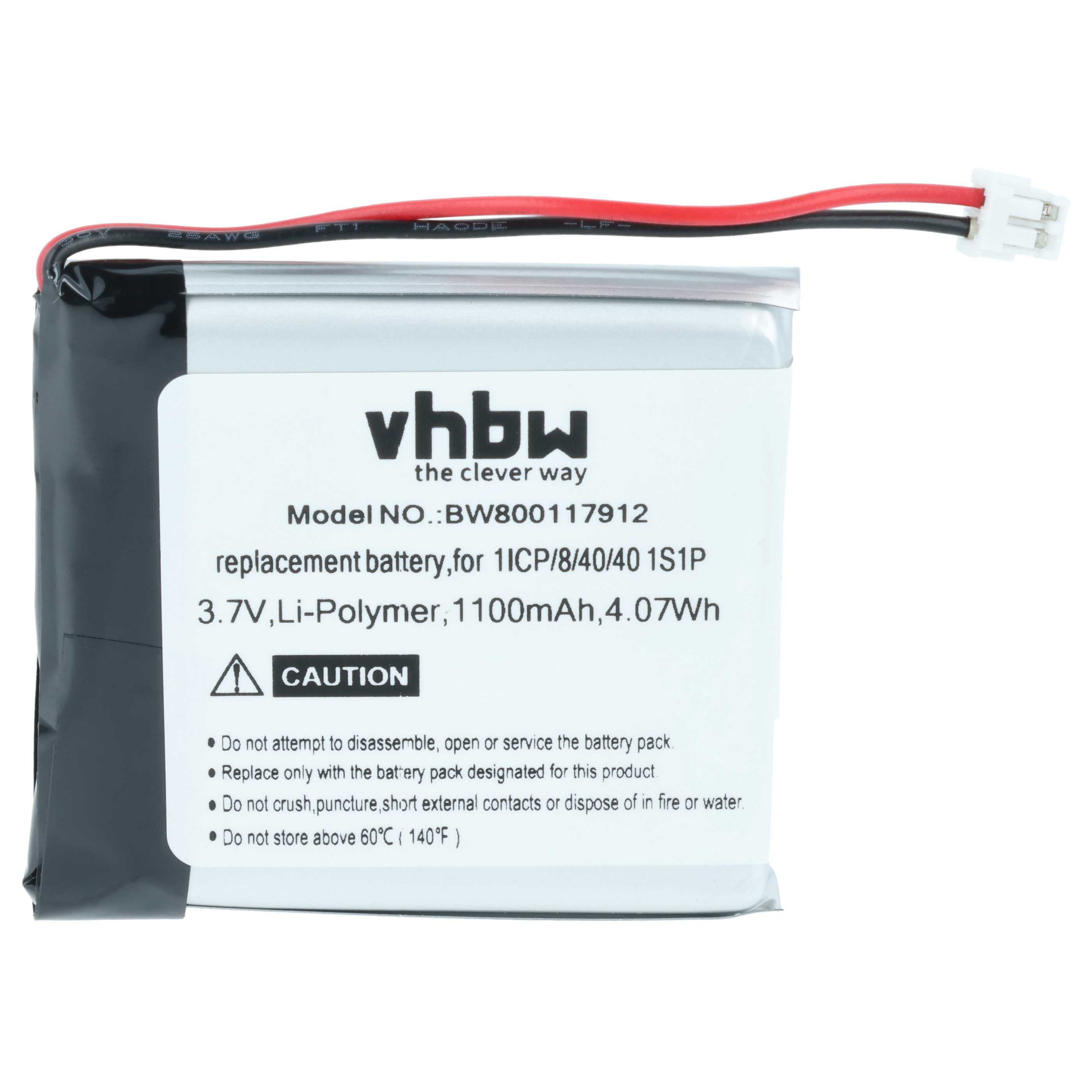 Akumulator do nawigacji GPS zamiennik Coyote 1ICP/8/40/40 1S1P - 1100 mAh 3,7 V LiPo
