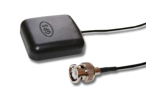 vhbw GPS Antenna for Garmin GPSMap Car Sat Nav - Magnetic Base, 5 m, with BNC Connector Black