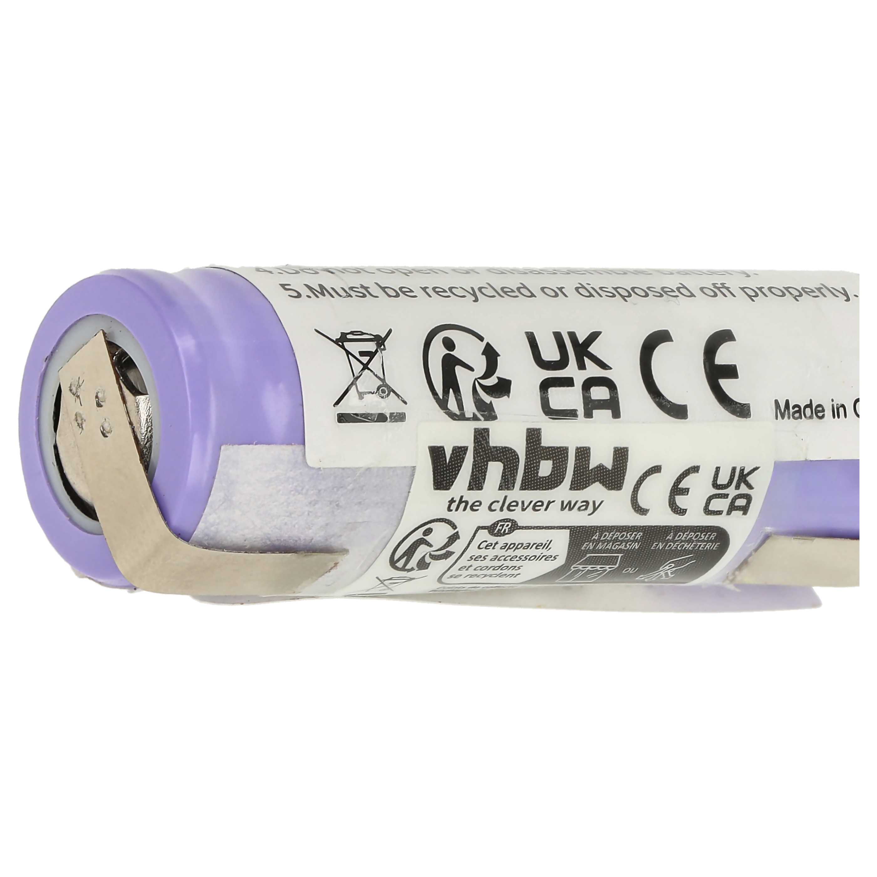 Batteria per rasoio sostituisce Philips US14430VR, KR112RRL - 650mAh 3,7V Li-Ion