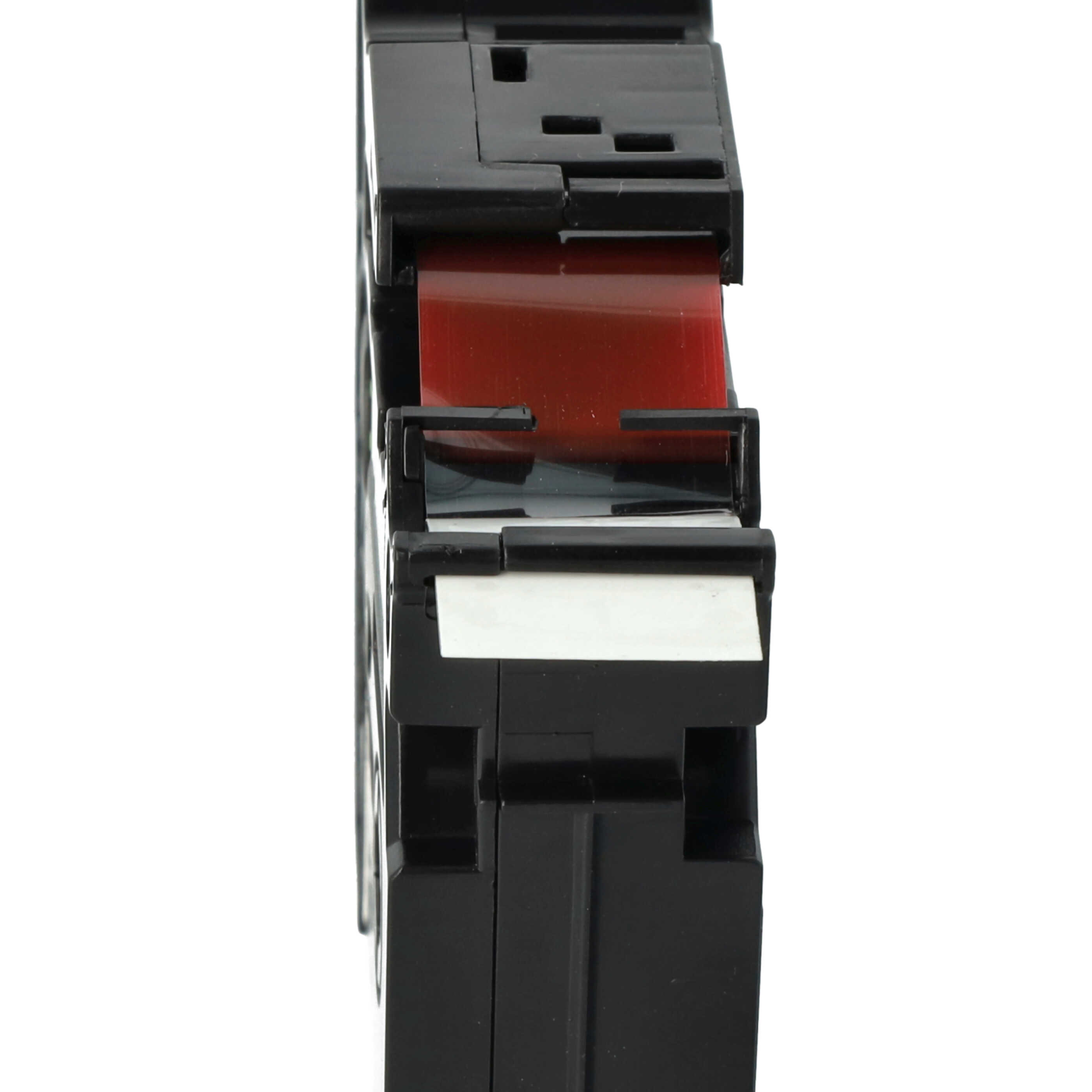 Cassette à ruban remplace Brother TZE-FX242 - 18mm lettrage Rouge ruban Blanc, souple