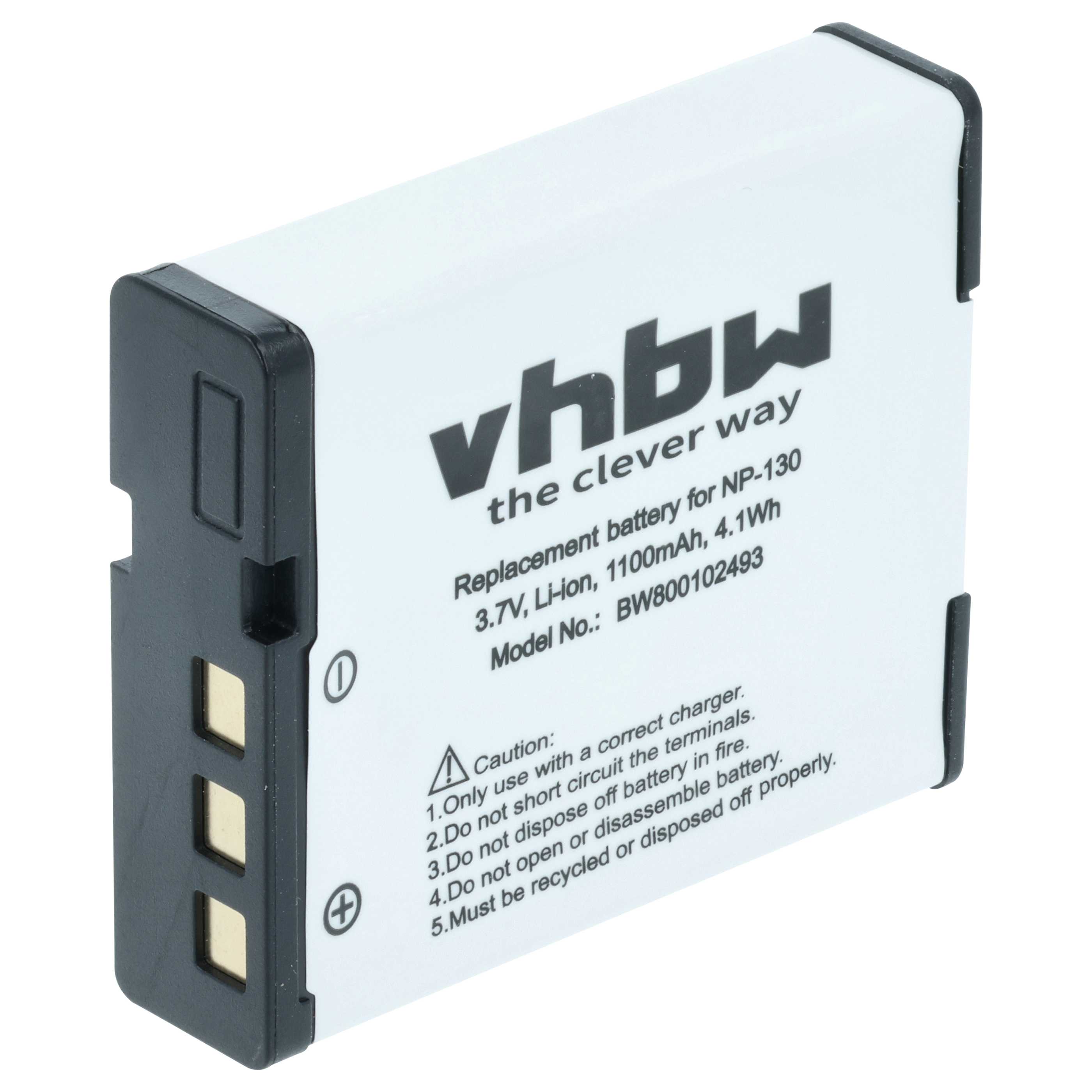 Battery replaces Casio NP-130, NP-130A - 1100mAh, 3.6V, Li-Ion