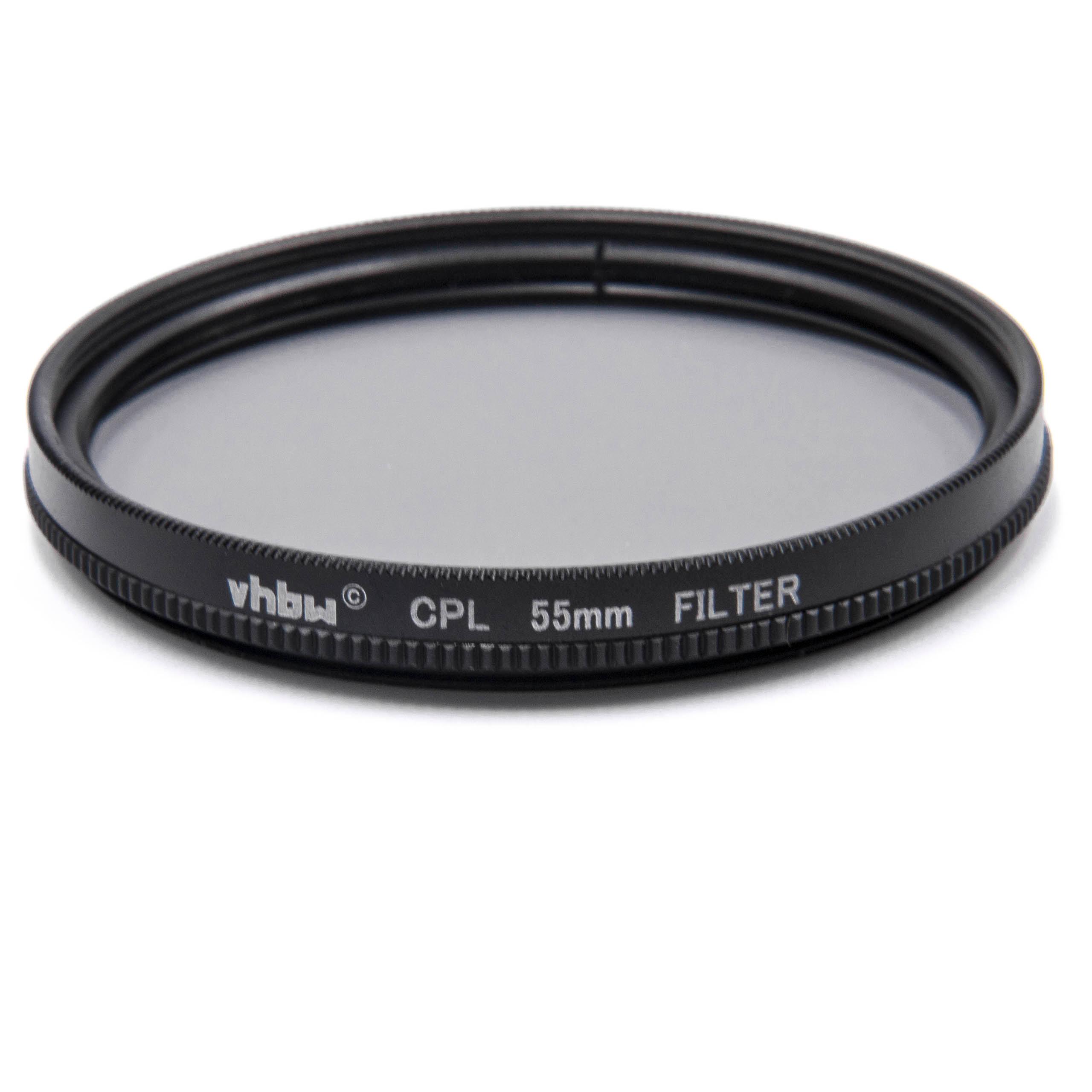 Filtro polarizzatore per camere e obiettivi con filettatura da 55 mm - filtro polarizzante circolare (CPL)