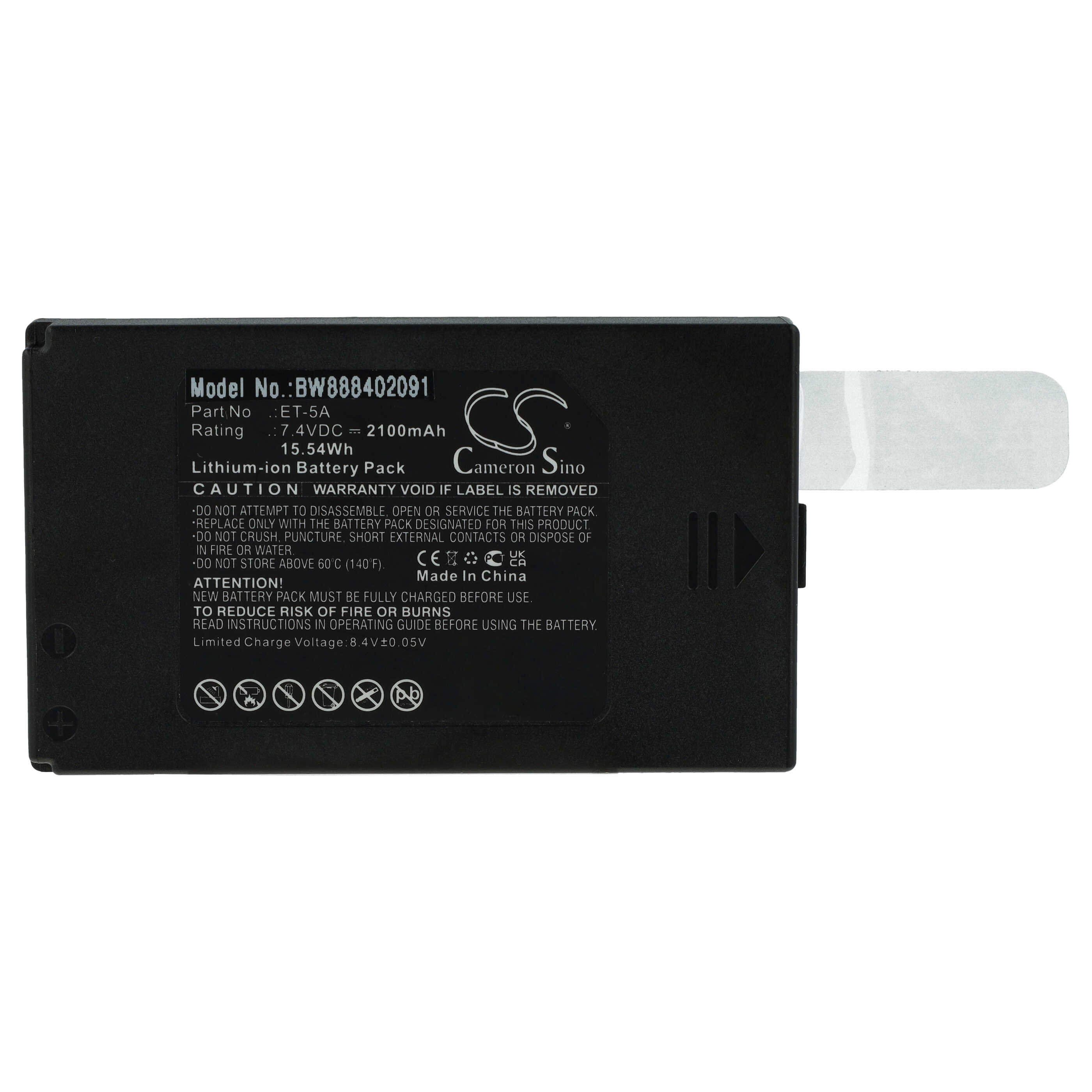 Barcode Scanner POS Battery Replacement for New Pos ET-5A - 2100 mAh 7.4 V Li-Ion
